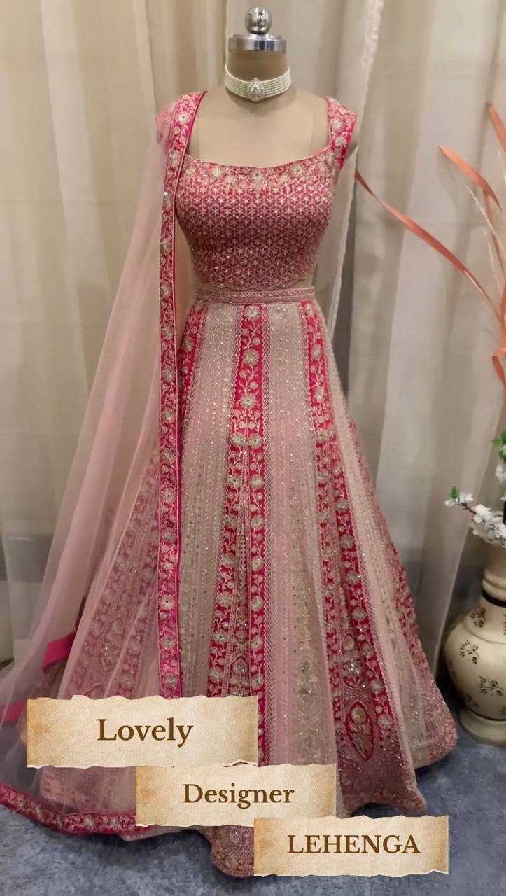 YNF FAUX GEORGETTE KESH138 1016 LEHNGAS WHOLESALE DESIGNER TRADITIONAL EMBROIDERED LEHENGAS  MANUFACTURER