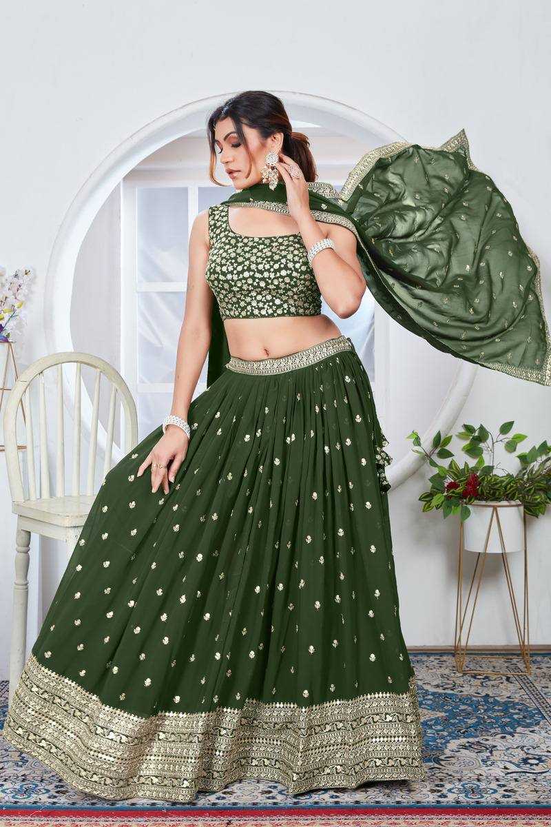 YNF FAUX GEORGETTE RIN131 2241 LEHENGAS WHOLESALE FANCY TRADITIONAL EMBROIDERED LEHENGAS MANUFACTURER 