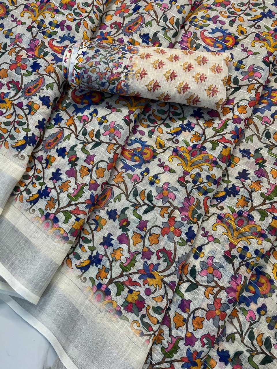 YNF LINEN KESH117 RWC08 SAREES WHOLESALE PRINTED LADIES KASHMIRI ZARI BORDER SAREES MANUFACTURER