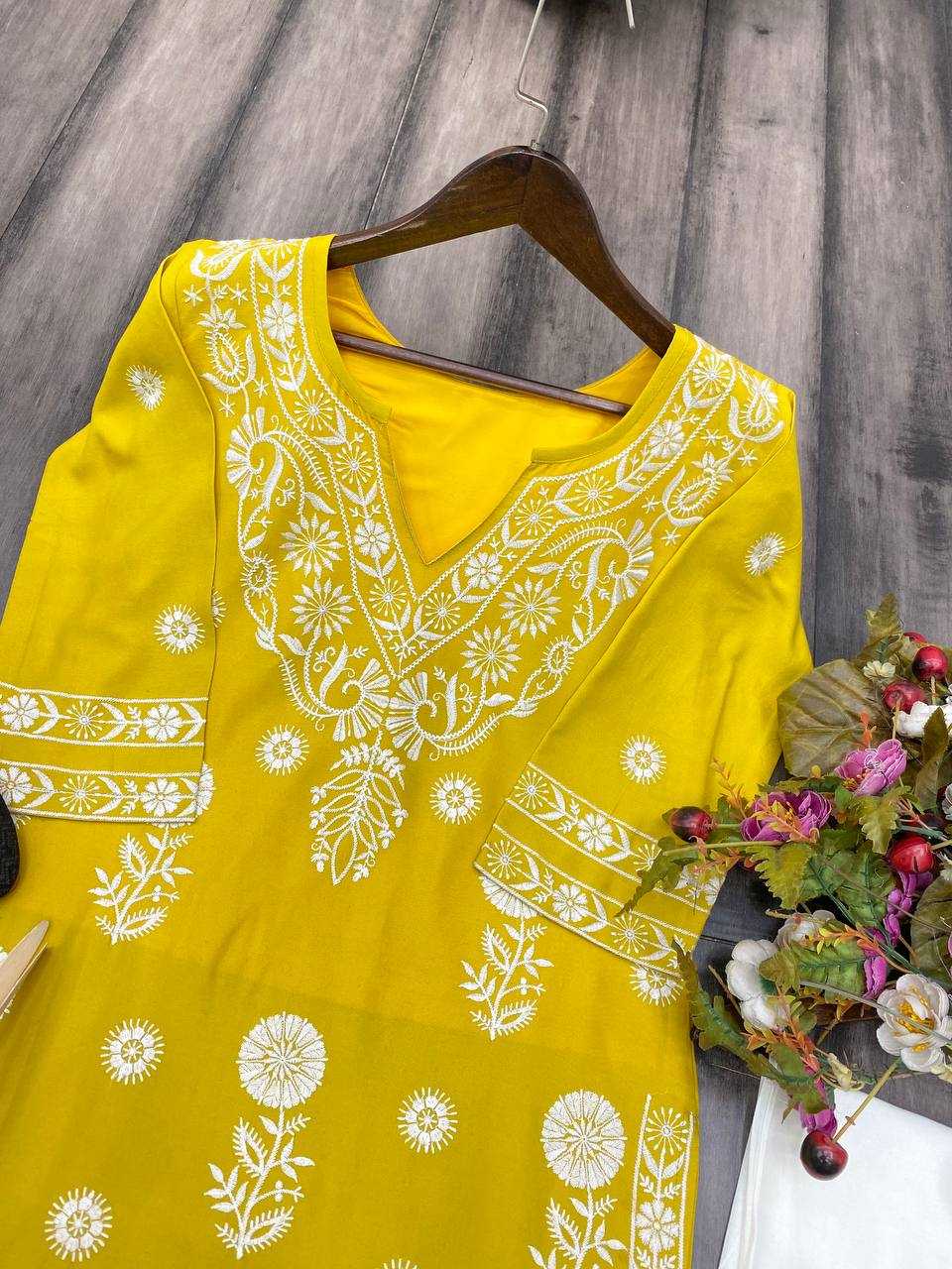 YNF RAYON RIN110 209 KURTIS WHOLESALE RAYON KURTIS WITH BOTTOM FANCY EMBROIDERED KURTIS MANUFACTURER