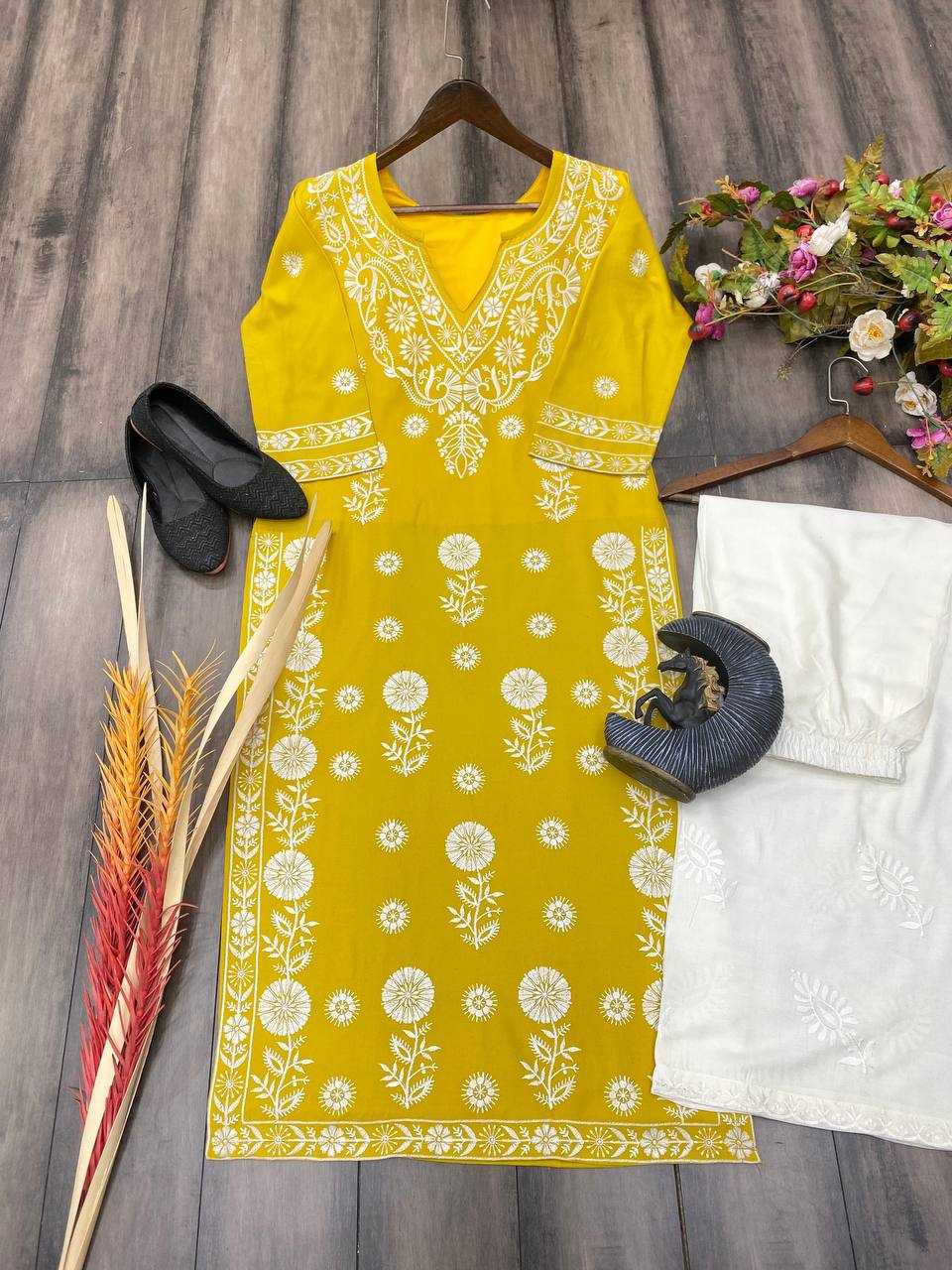 YNF RAYON RIN110 209 KURTIS WHOLESALE RAYON KURTIS WITH BOTTOM FANCY EMBROIDERED KURTIS MANUFACTURER