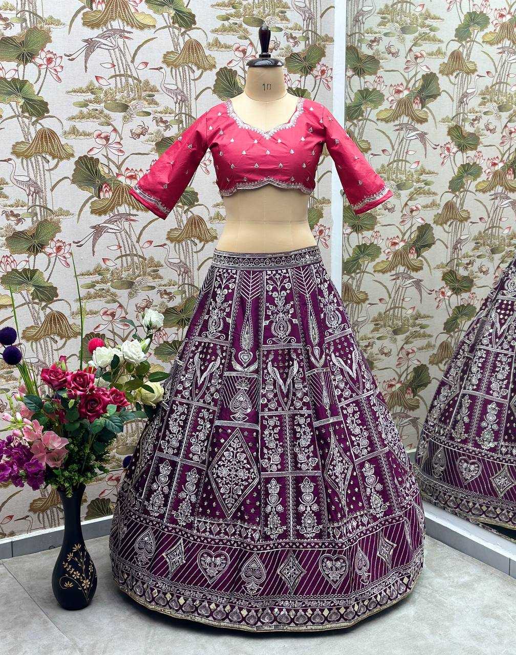 YNF SILK RIN114 5038 LEHENGAS WHOLESALE TRADITIONAL SILK CELEBRITY EMBROIDERED BOLLYWOOD LEHENGAS  MANUFACTURER