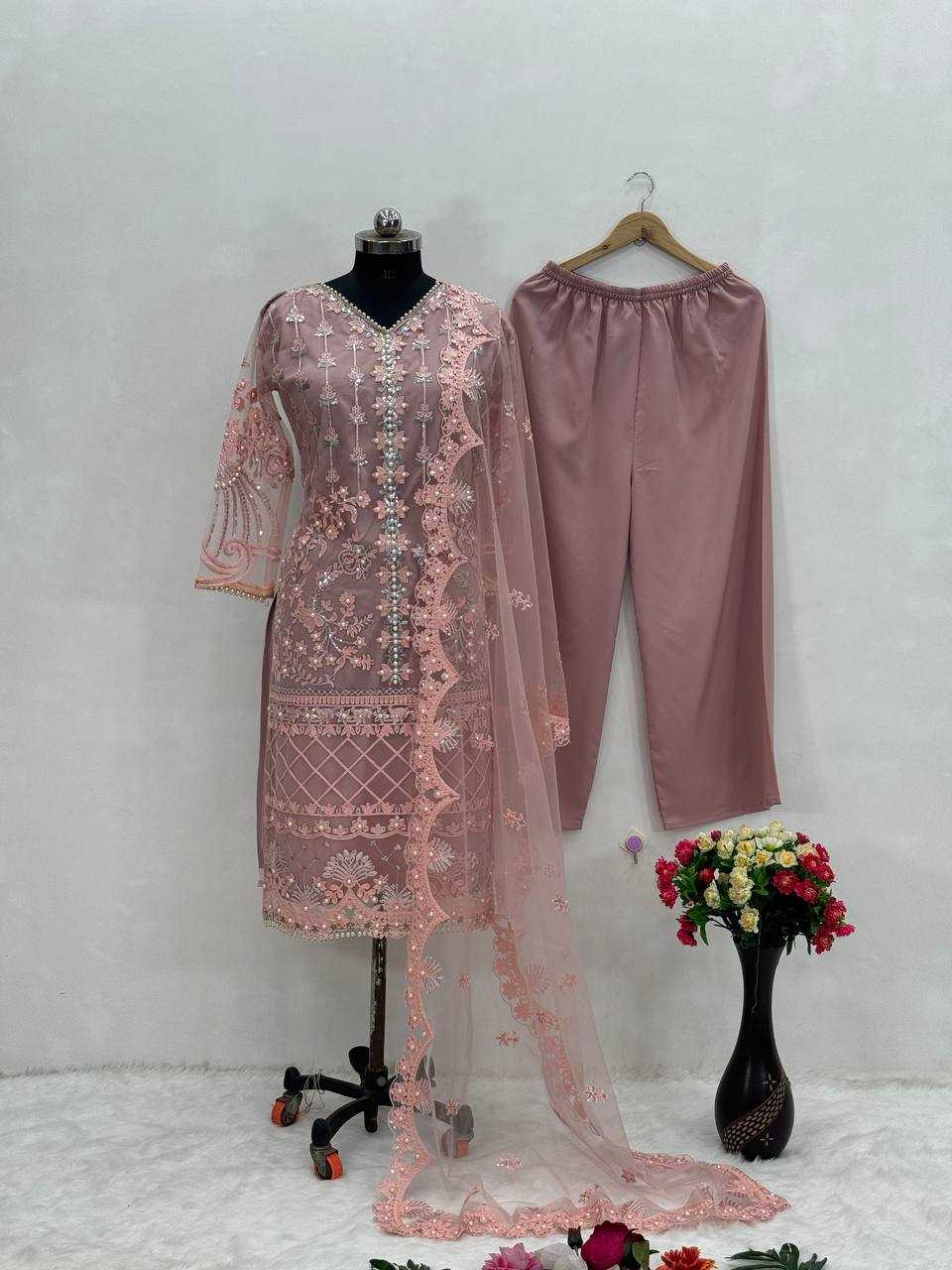 YNF SOFT NET KESH140 178 SUITS & DRESSES ISLAMIC CLOTHING WHOLESALE PAKISTANI PALAZZO PARTY WEAR  NET  SUITS MANUFACTURER