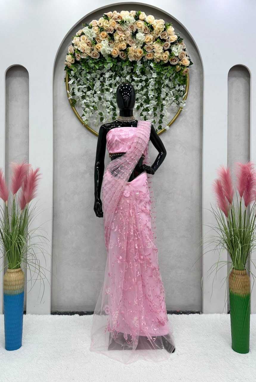 YNF SOFT NET RIN133 485 SAREES WHOLESALE DESIGNER PARTY WEAR SEQUENCE NET WORK SAREES MANUFACTURER