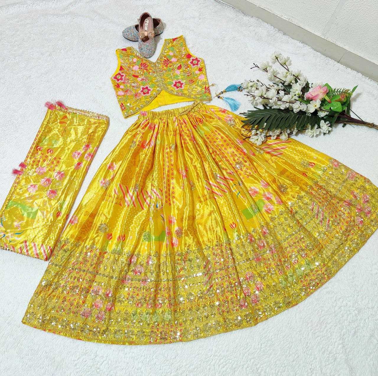 YNF CHINON SILK KESH168 MNT05 KIDS WEAR WHOLESALE KIDS LEHENGA KIDS ETHNIC WEAR KIDS TRADITIONAL OUTFITS KIDS LEHENGA CHOLI KIDS FESTIVE WEAR KIDS WEDDING OUTFITS MANUFACTURER