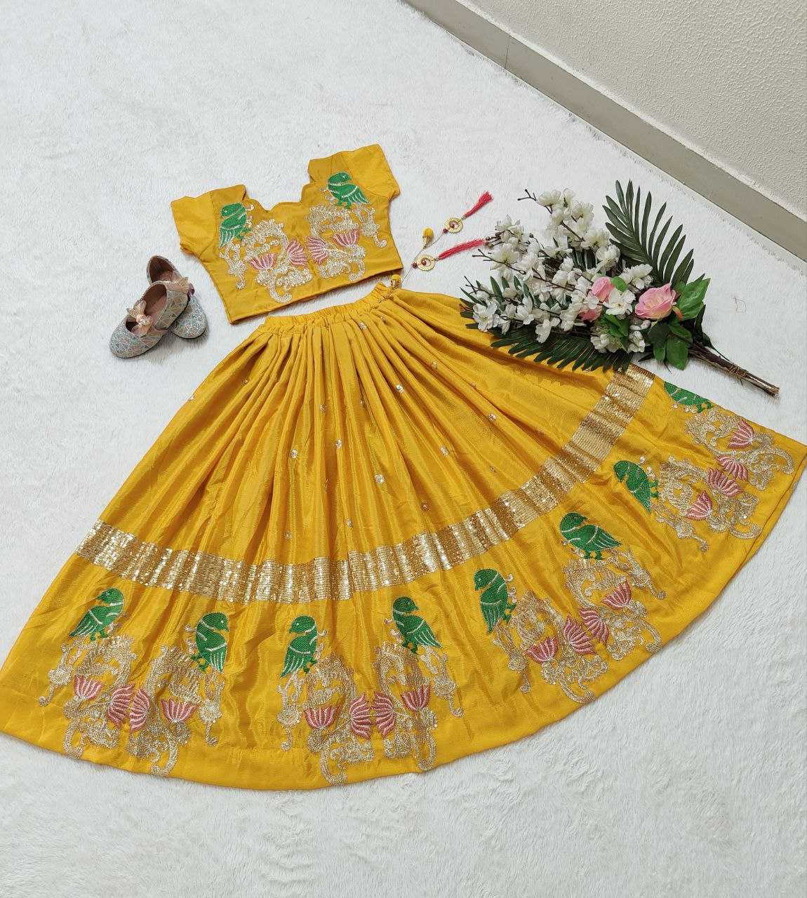 YNF CHINON SILK KESH168 MNT07 KIDS WEAR WHOLESALE KIDS LEHENGA KIDS ETHNIC WEAR KIDS TRADITIONAL OUTFITS KIDS LEHENGA CHOLI KIDS FESTIVE WEAR MANUFACTURER