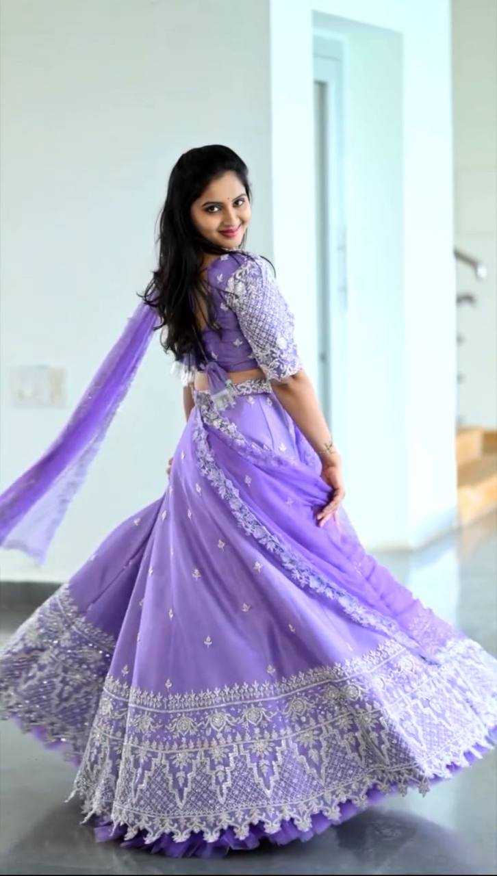 YNF FAUX GEORGETTE KESH120 153 LEHENGAS WHOLESALE TRADITIONAL EMBROIDERED LEHENGAS MANUFACTURER