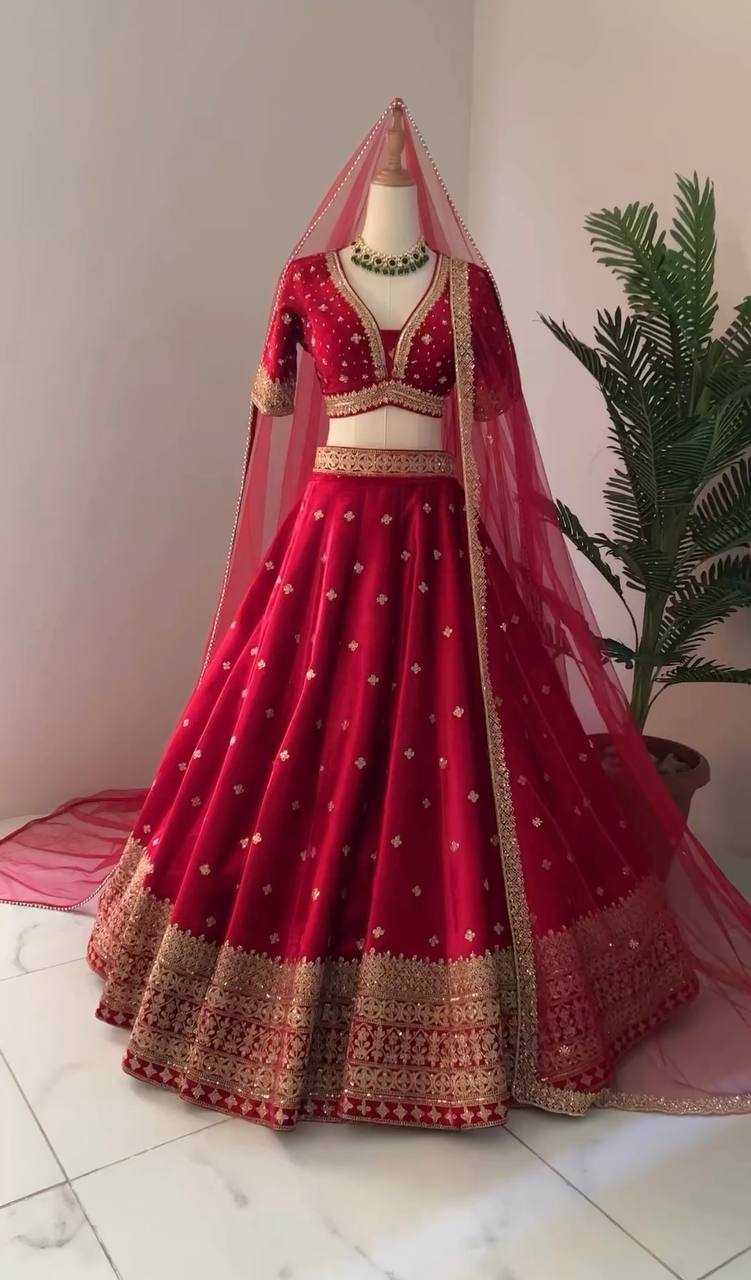 YNF FAUX GEORGETTE KESH125 3065 LEHENGAS WHOLESALE DESIGNER WEDDING EMBROIDERED LEHENGAS MANUFACTURER