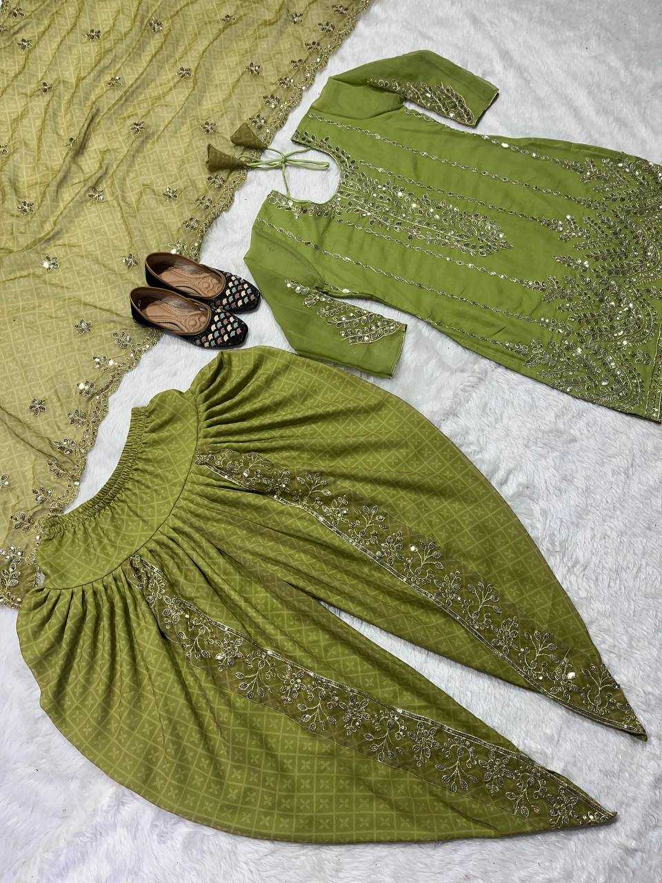 YNF FAUX GEORGETTE KESH144 1148 SUITS & DRESSES WHOLESALE EMBROIDERY PATIALA LADIES SALWAR GEORGETTE DHOTI SALWAR PUNJABI SUITS MANUFACTURER