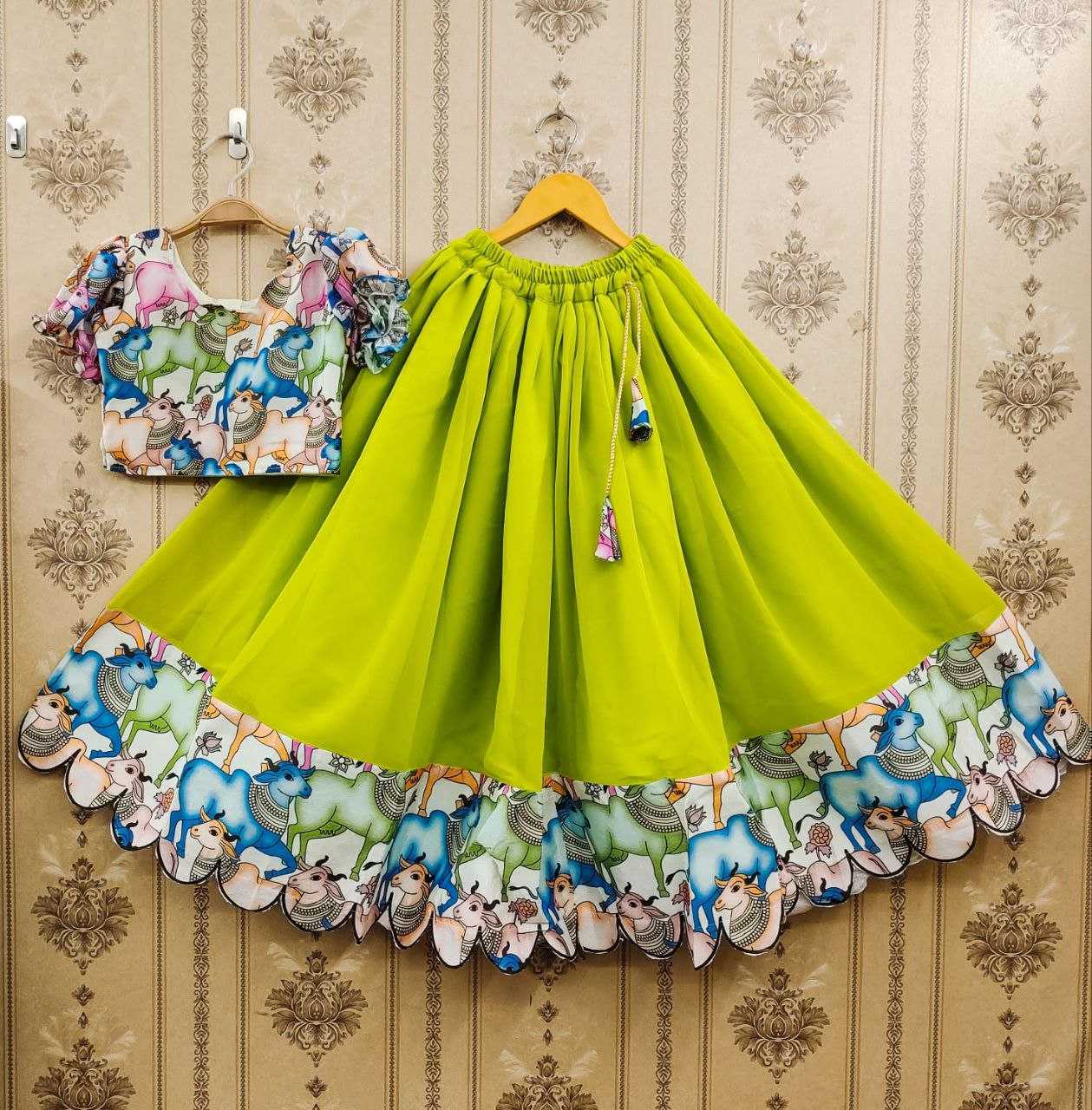 YNF FAUX GEORGETTE KESH168 MNT01 KIDS WEAR WHOLESALE KIDS LEHENGA KIDS ETHNIC WEAR KIDS TRADITIONAL OUTFITS KIDS LEHENGA CHOLI  MANUFACTURER