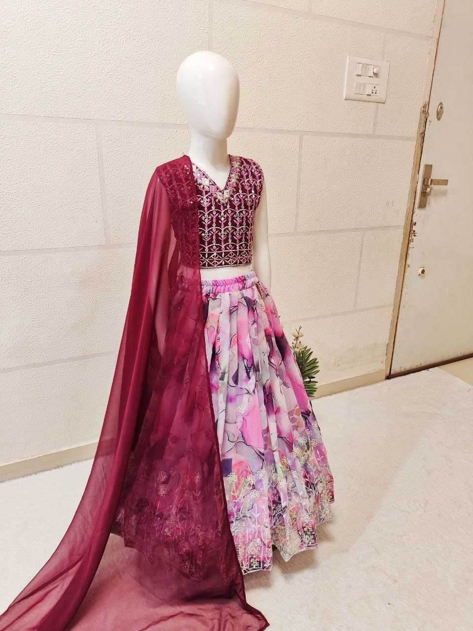 YNF FAUX GEORGETTE KESH168 MNT28 KIDS WEAR WHOLESALE KIDS LEHENGA KIDS ETHNIC WEAR KIDS TRADITIONAL OUTFITS KIDS LEHENGA CHOLI KIDS FESTIVE WEAR KIDS DIWALI CLOTHES  MANUFACTURER