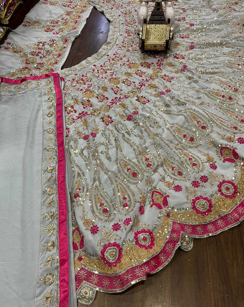 YNF FAUX GEORGETTE RIN108 1654 LEHENGAS WHOLESALE EMBROIDERED WEDDING DESIGNER LEHENGAS MANUFACTURER