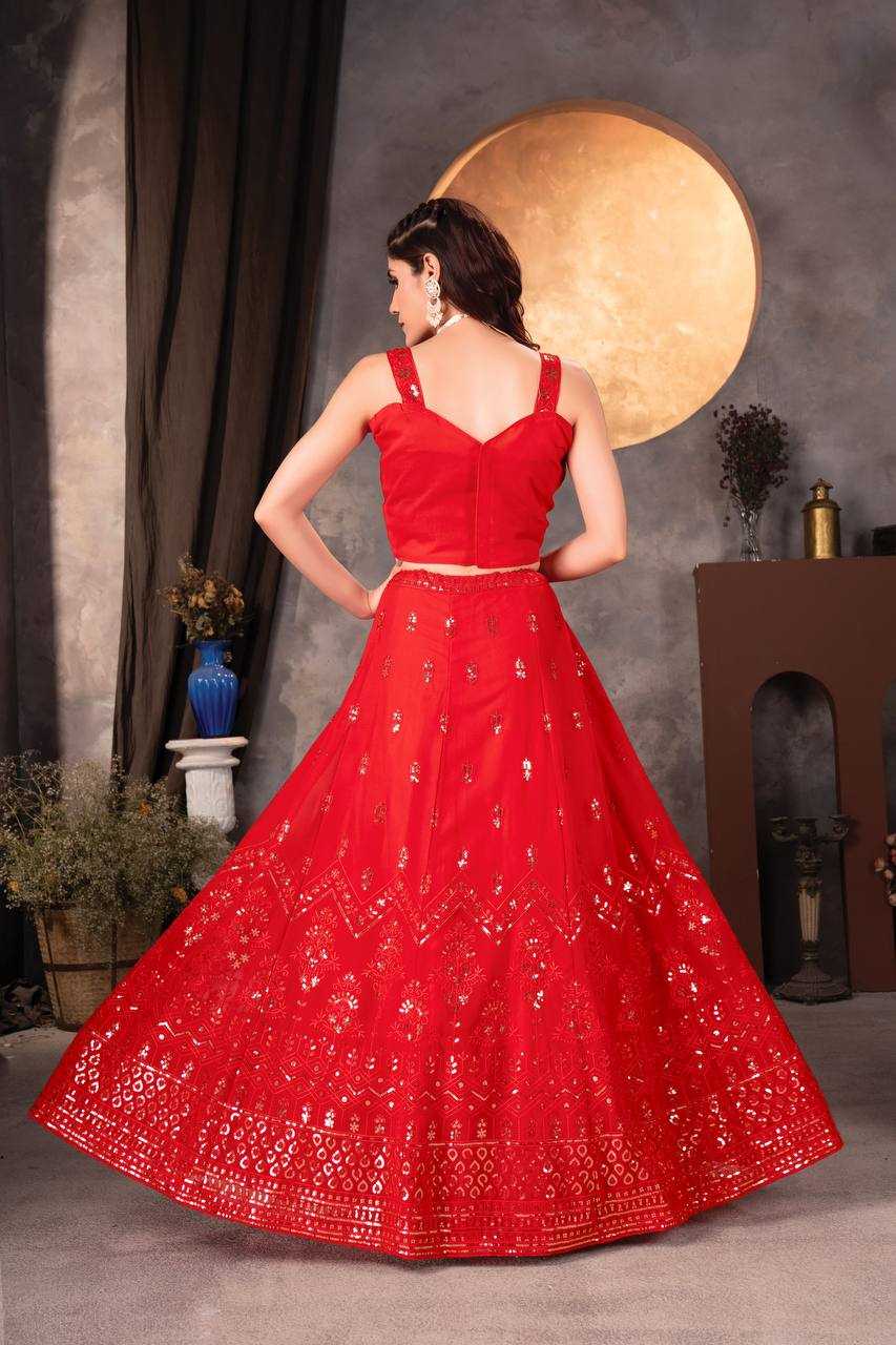 YNF FAUX GEORGETTE  RIN114 5006 LEHENGAS WHOLESALE EMBROIDERED TRADITIONAL WEDDING LEHENGAS MANUFACTURER