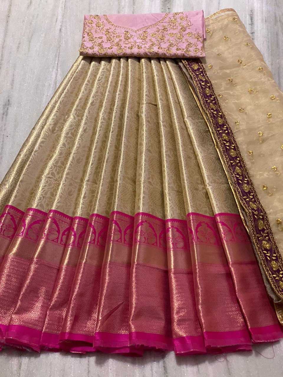 YNF KANJIVARAM SILK KESH162 VRT20 LEHENGAS WHOLESALE LEHENGA SAREES SILK ZARI WORK GOLDEN LEHENGAS MANUFACTURER