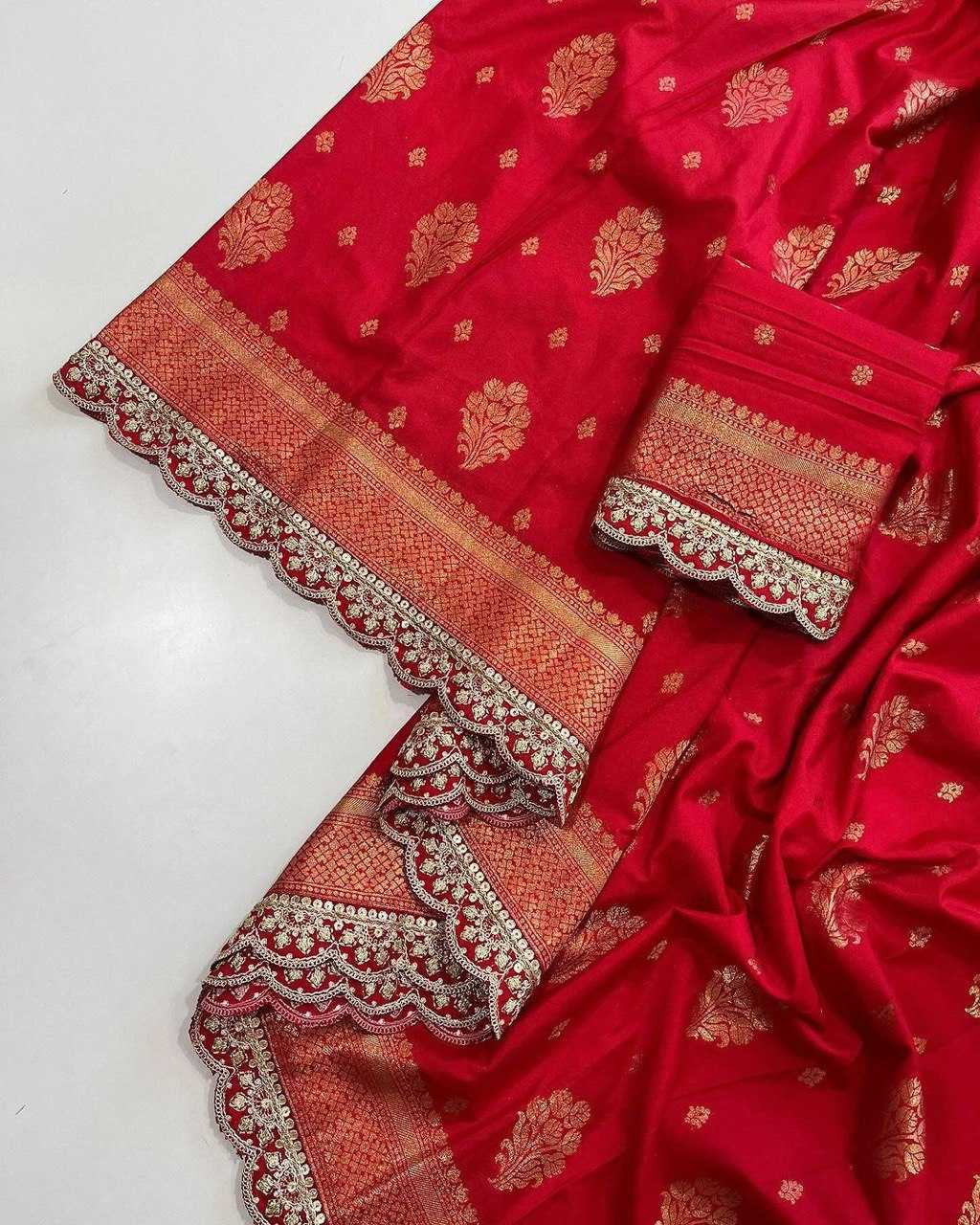 YNF LICHI SILK KESH162 VRT02 SILK SAREES WHOLESALE BANARASI SILK SAREES WITH ZARI WORK EMBROIDERED SILK RED SILK SAREES MANUFACTURER