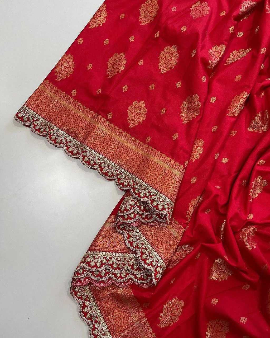 YNF LICHI SILK KESH162 VRT02 SILK SAREES WHOLESALE BANARASI SILK SAREES WITH ZARI WORK EMBROIDERED SILK RED SILK SAREES MANUFACTURER