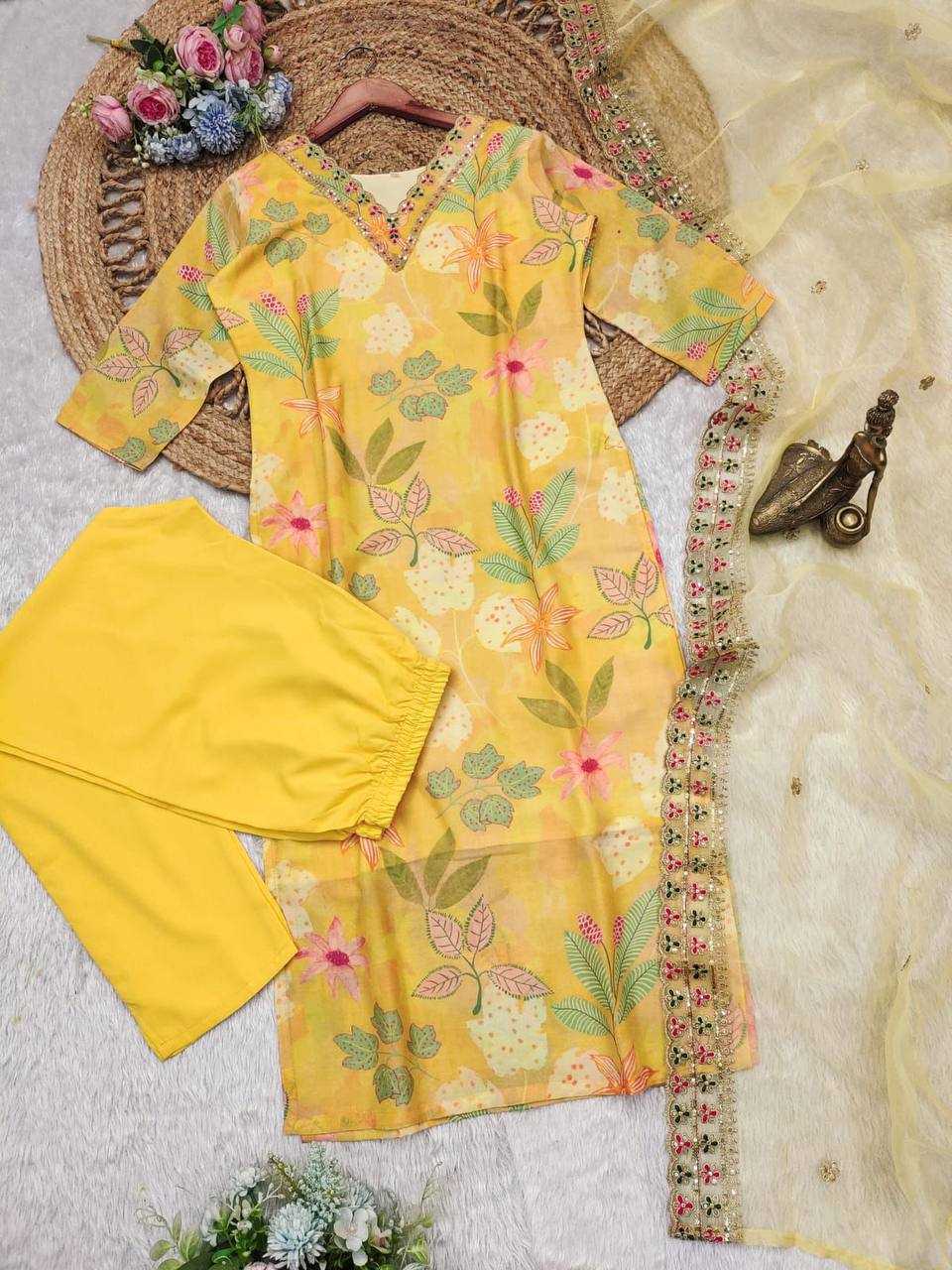 YNF PURE MASLIN SILK KESH211 LDY75 SUITS & DRESSES WHOLESALE PRINTED LADIES SILK LONG KURTIS YELLOW SALWAR SUITS MANUFACTURER