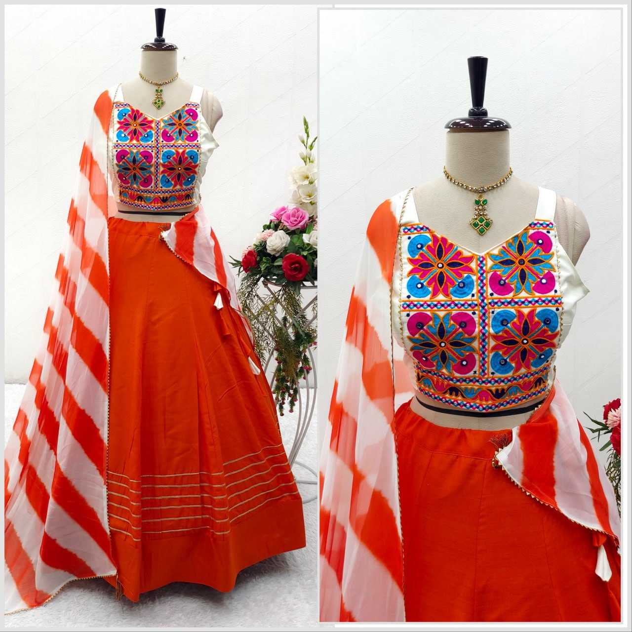 YNF SILK COTTON KESH156 8045 LEHENGAS WHOLESALE FANCY SILK NAVRATRI CHANIYA CHOLI LEHENGAS MANUFACTURER