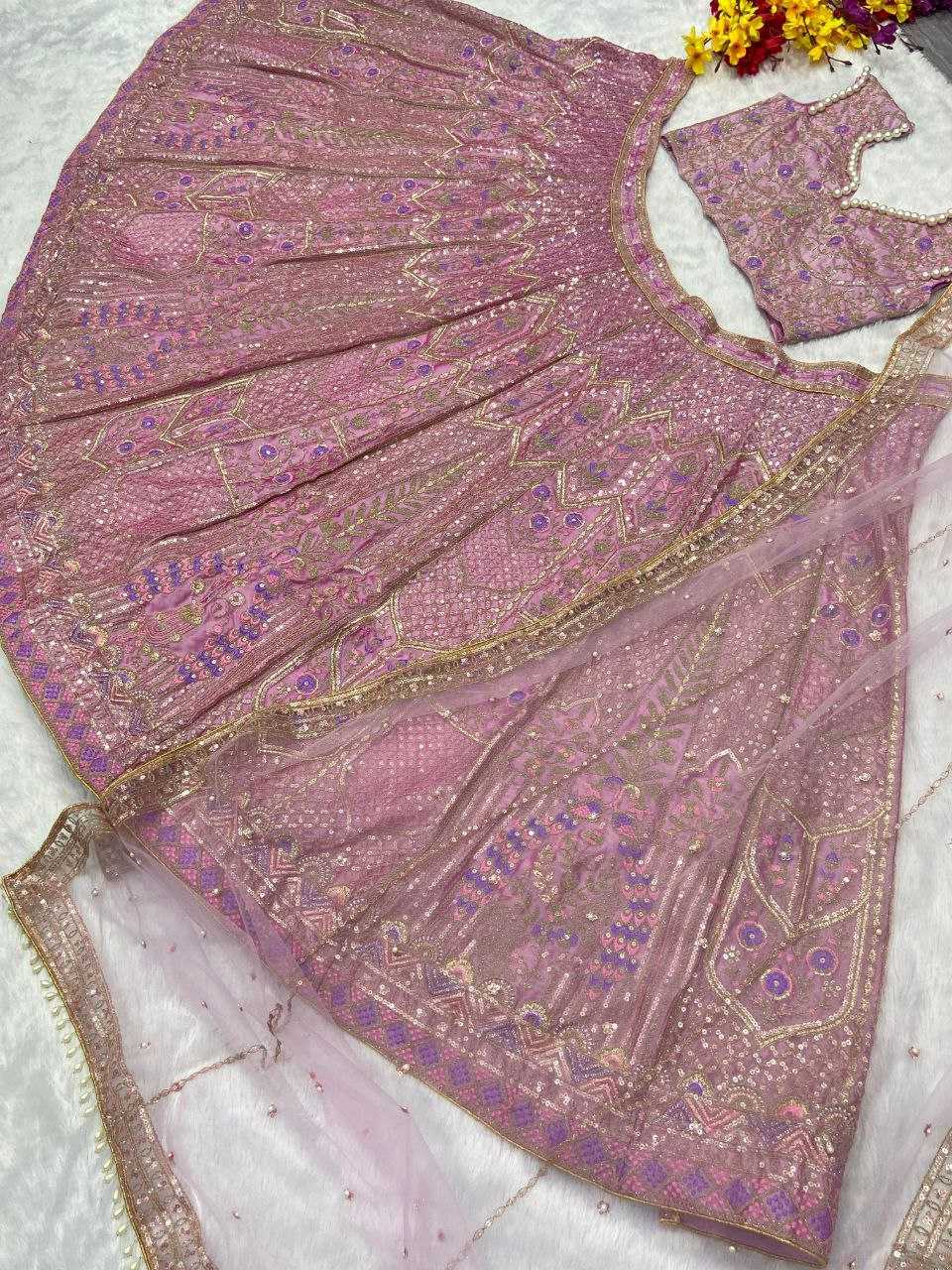 YNF SILK RIN121 998 LEHENGAS WHOLESALE WEDDING EMBROIDERED SILK DESIGNER LEHENGAS MANUFACTURER