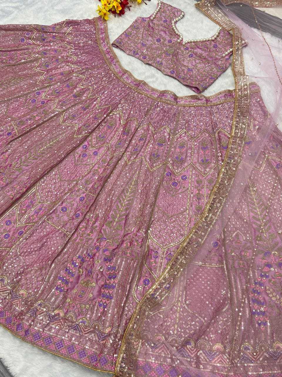 YNF SILK RIN121 998 LEHENGAS WHOLESALE WEDDING EMBROIDERED SILK DESIGNER LEHENGAS MANUFACTURER