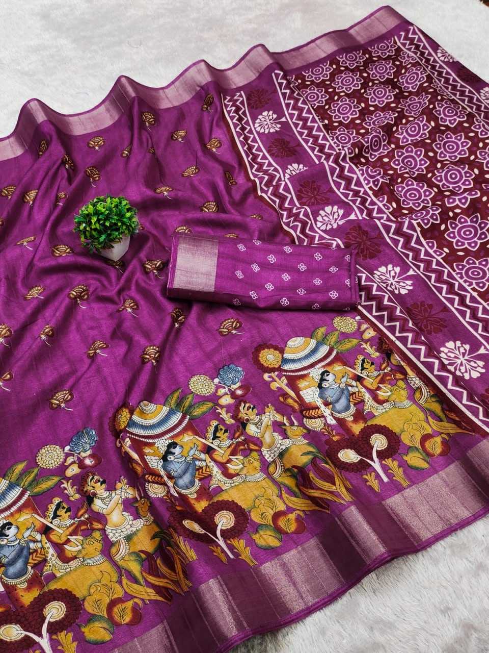 YNF SOFT HANDLOOM RIN149 MKD132 SILK SAREES WHOLESALE HANDLOOM SILK PRINTED SILK TUSSAR SILK SAREES MANUFACTURER