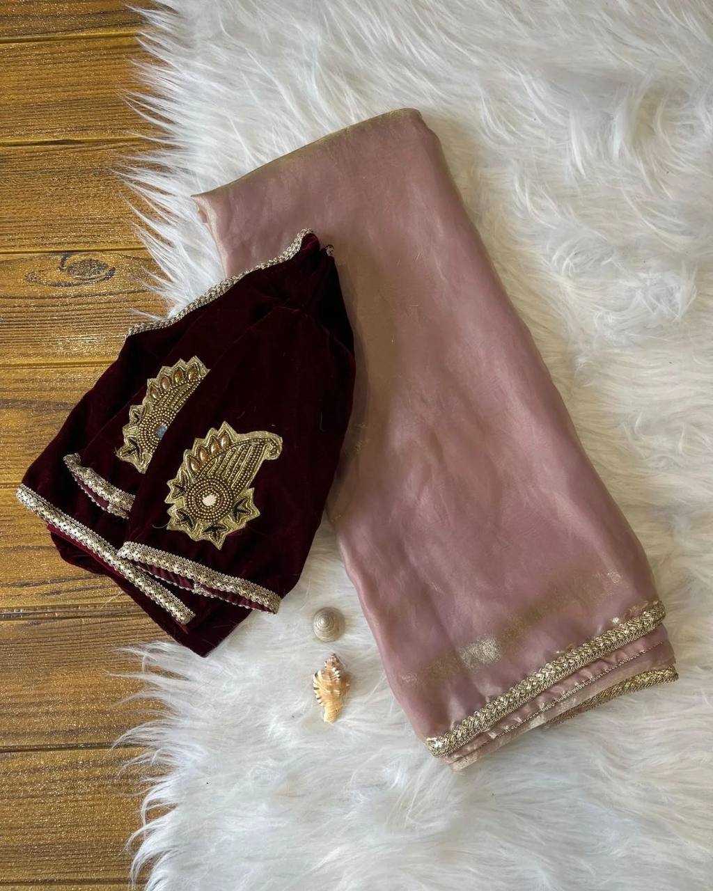 YNF TISSUE SILK KESH186 1017 SAREES WHOLESALE FANCY TISSUE SILK PLAIN SOLID LACE BORDER SILK SAREES WITH BLOUSE MANUFACTURER