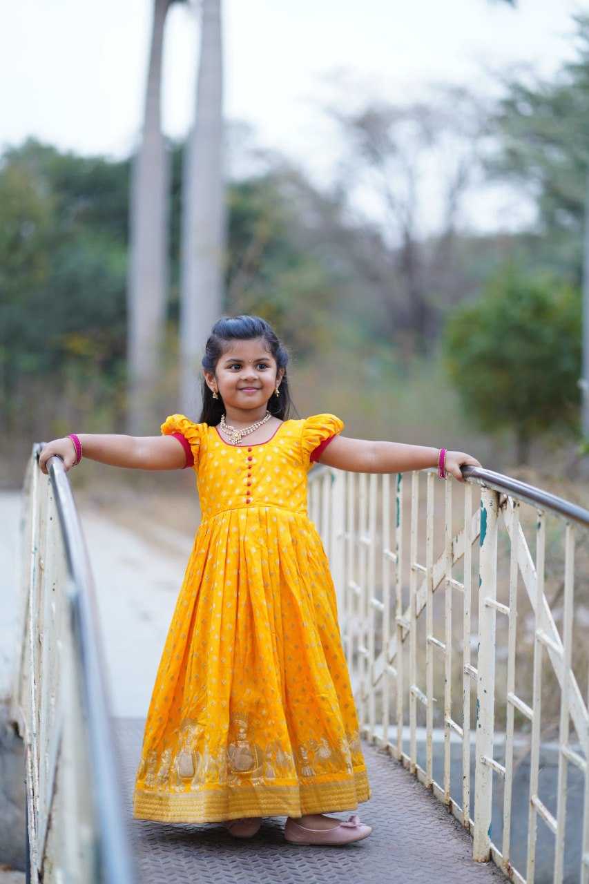 YNF VISCOSE KESH109 RRKT29 KIDS WEAR WHOLESALE KIDS GOWNS MANUFACTURER