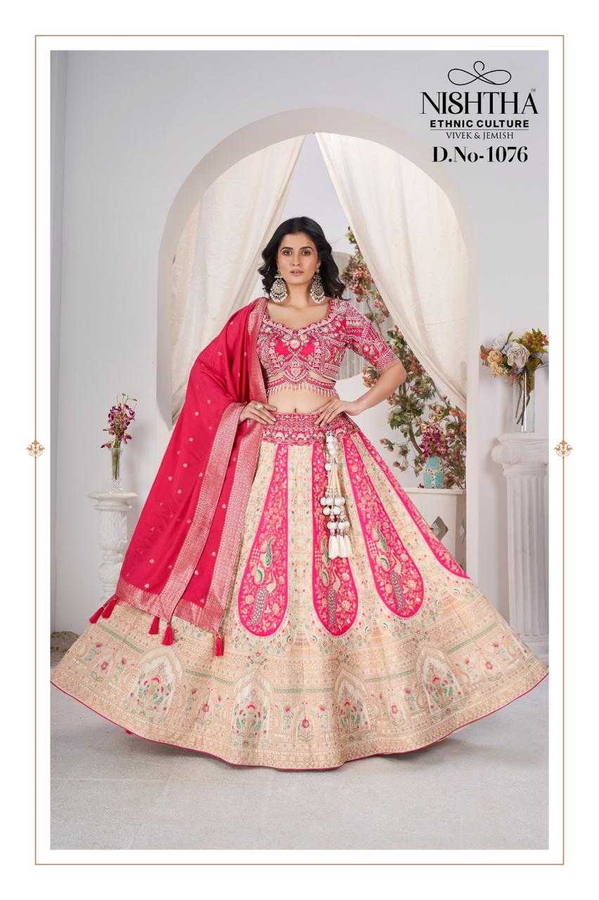 YNF ART SILK KESH113 Nishtha Bridal Vol 1 CLOTHING BRANDS WHOLESALE NISHTHA ETHNIC CULTURE LEHENGA MANUFACTURER - Deevit International