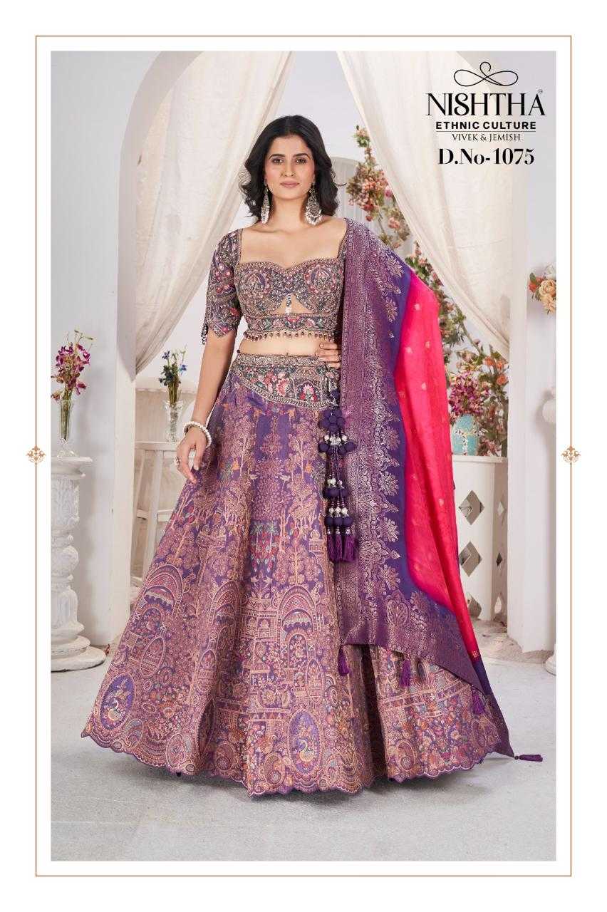 YNF ART SILK KESH113 Nishtha Bridal Vol 1 CLOTHING BRANDS WHOLESALE NISHTHA ETHNIC CULTURE LEHENGA MANUFACTURER - Deevit International