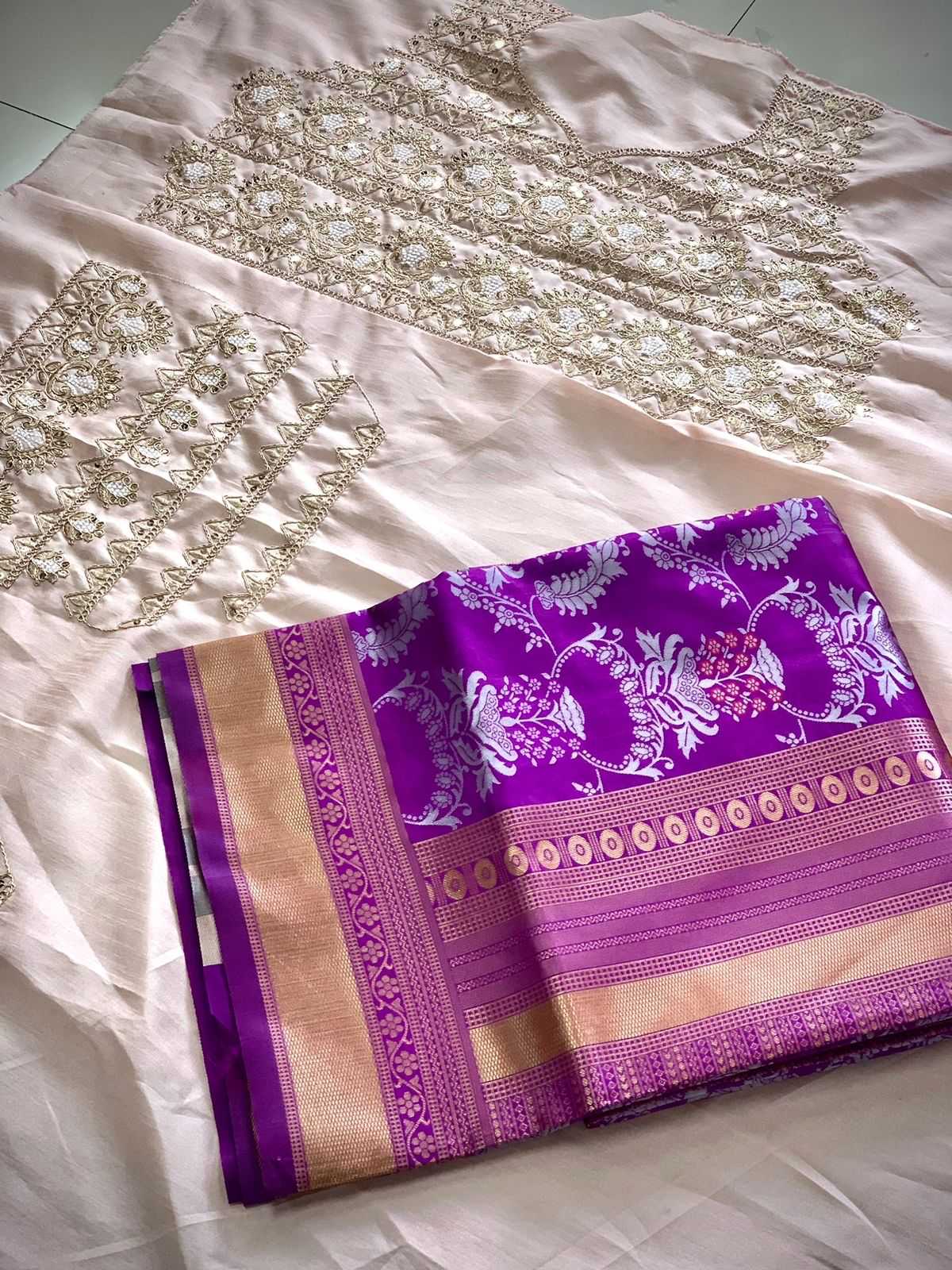 YNF BANARASI SOFT SILK RIN188 Roopam8 SILK SAREES WHOLESALE BANARASI SILK PURE ZARI SILK PURPLE SILK WEDDING OUTFITS SAREES MANUFACTURER