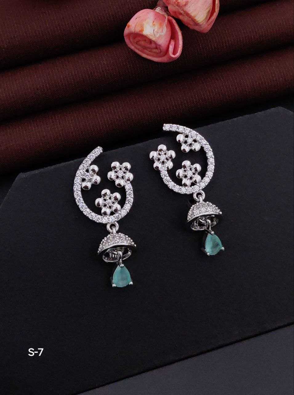 YNF BRASS KESH193 ROR109 WOMENS JEWELLERY WHOLESALE FANCY ARTIFICIAL AD DIAMOND EARRINGS MANUFACTURER