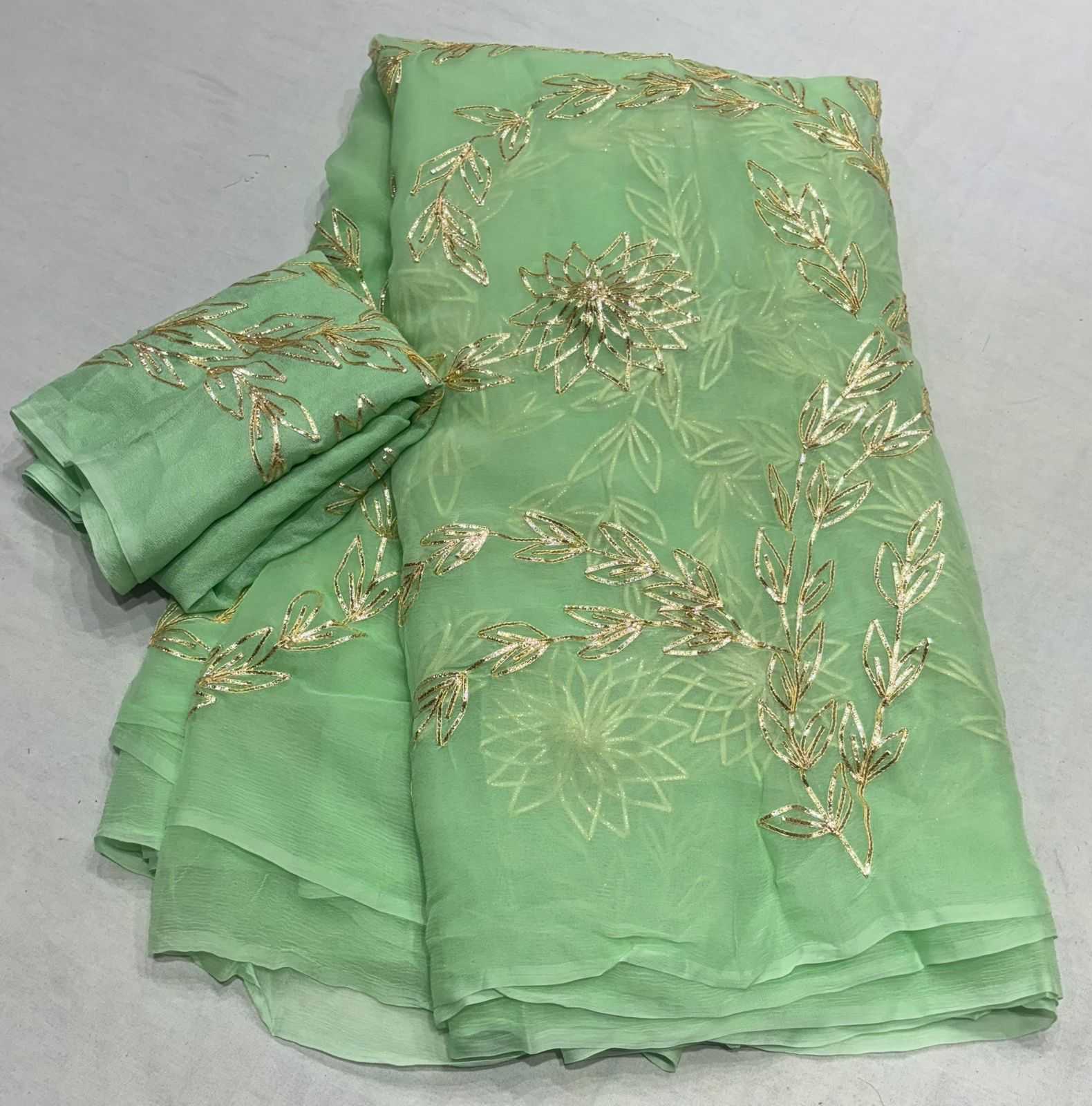 YNF CHIFFON RIN152 NSD80 SAREES WHOLESALE CHIFFON GOTA PATTI BUTTA SAREES MANUFACTURER