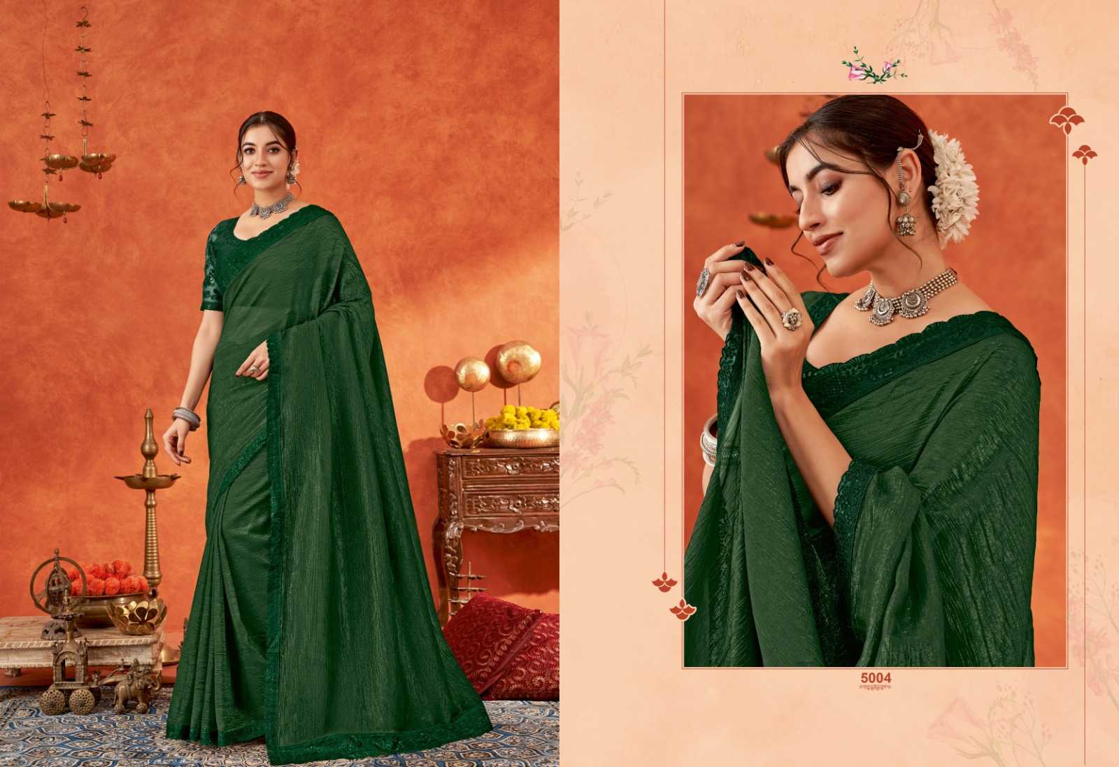 YNF CHIFFON SILK KESH235 5000 SERIES CLOTHING BRANDS WHOLESALE SUMASAREES MANUFACTURER - Deevit International