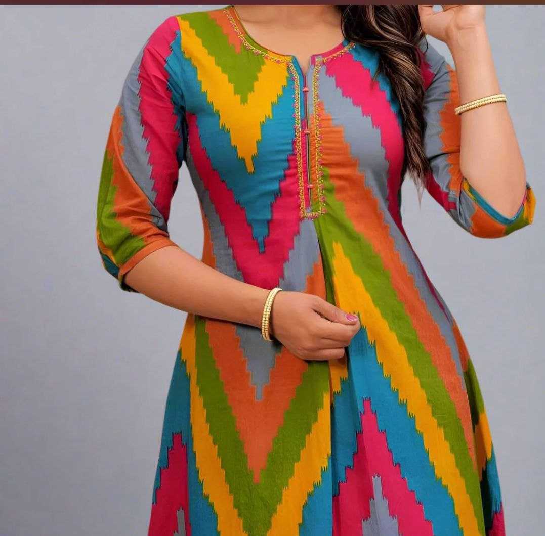 YNF COTTON KESH209 TIRANGA KURTIS WHOLESALE COTTON ROUND NECK KURTI WITH PALAZZO KURTIS MANUFACTURER