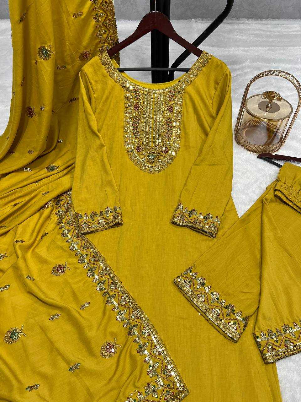 YNF COTTON KESH227 1001 SUITS & DRESSES WHOLESALE LADIES EMBROIDERY COTTON LONG KURTIS YELLOW SALWAR SUITS MANUFACTURER