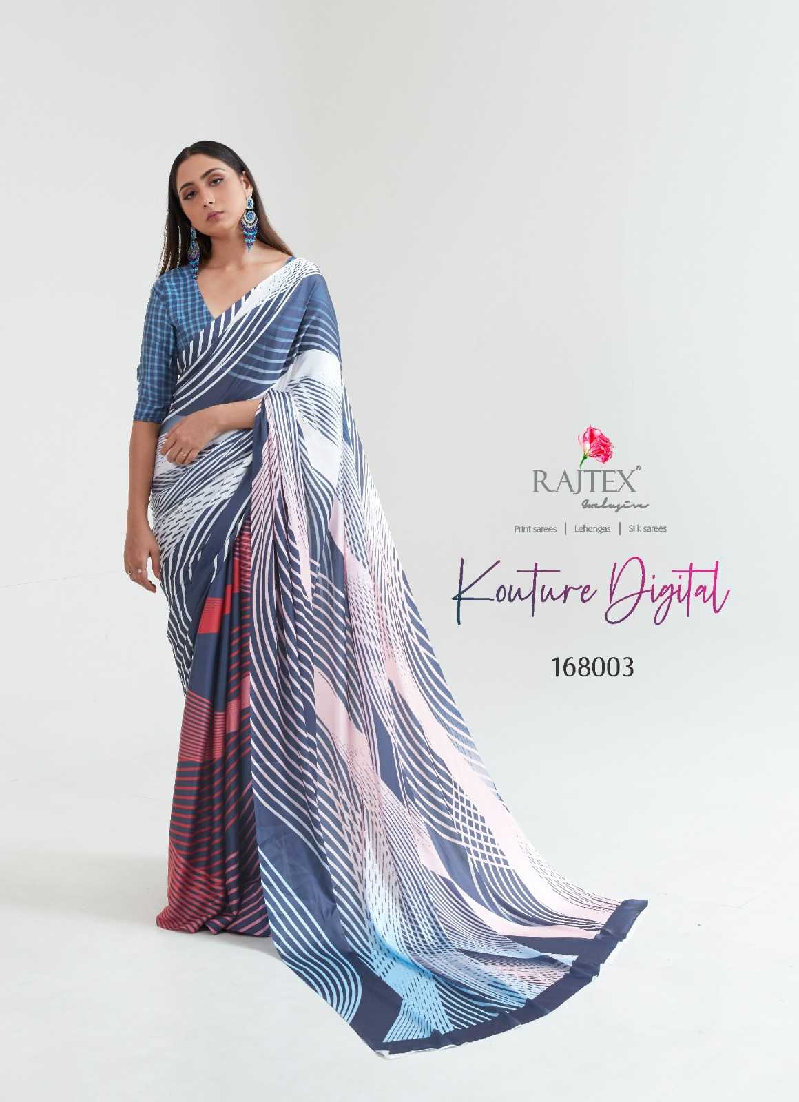 YNF CREPE KESH235 168000 CLOTHING BRANDS WHOLESALE RAJ TEX SAREES MANUFACTURER - Deevit International