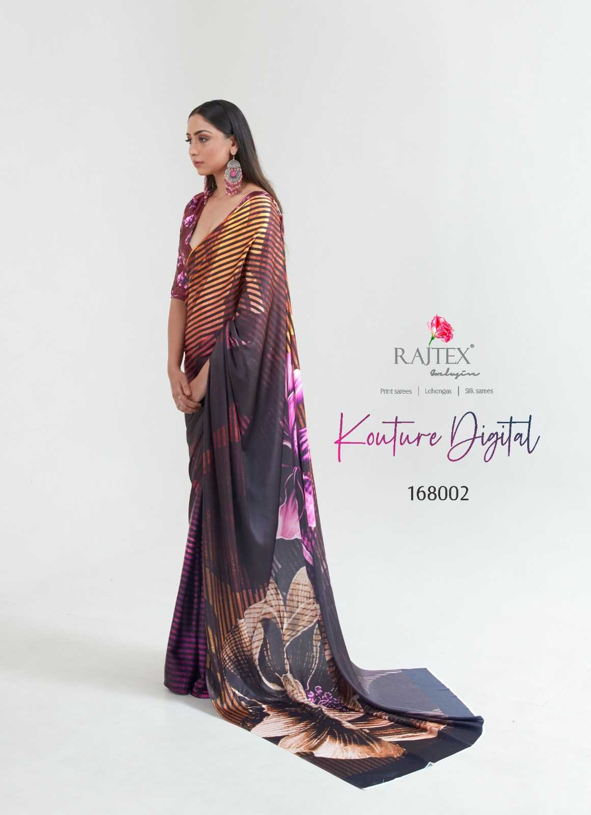 YNF CREPE KESH235 168000 CLOTHING BRANDS WHOLESALE RAJ TEX SAREES MANUFACTURER - Deevit International