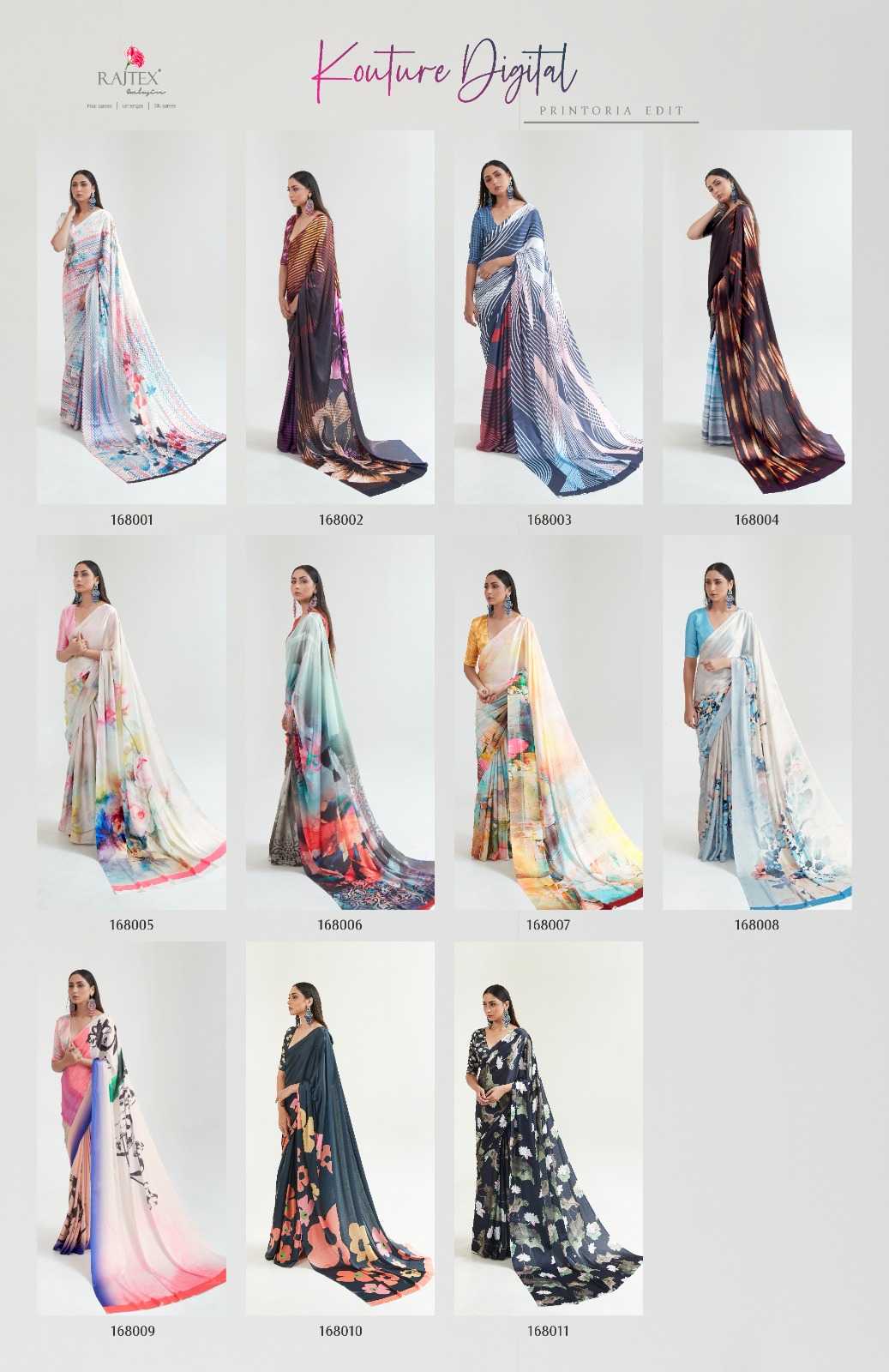 YNF CREPE KESH235 168000 CLOTHING BRANDS WHOLESALE RAJ TEX SAREES MANUFACTURER - Deevit International