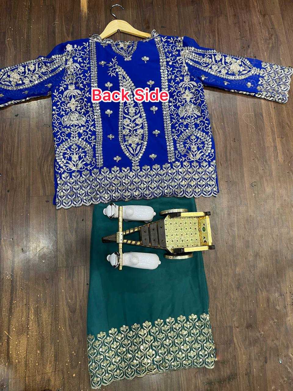 YNF FAUX GEORGETTE RIN108 1683 SUITS & DRESSES WHOLESALE GEORGETTE EMBROIDERY LADIES PALAZZO SUITS MANUFACTURE - Deevit International