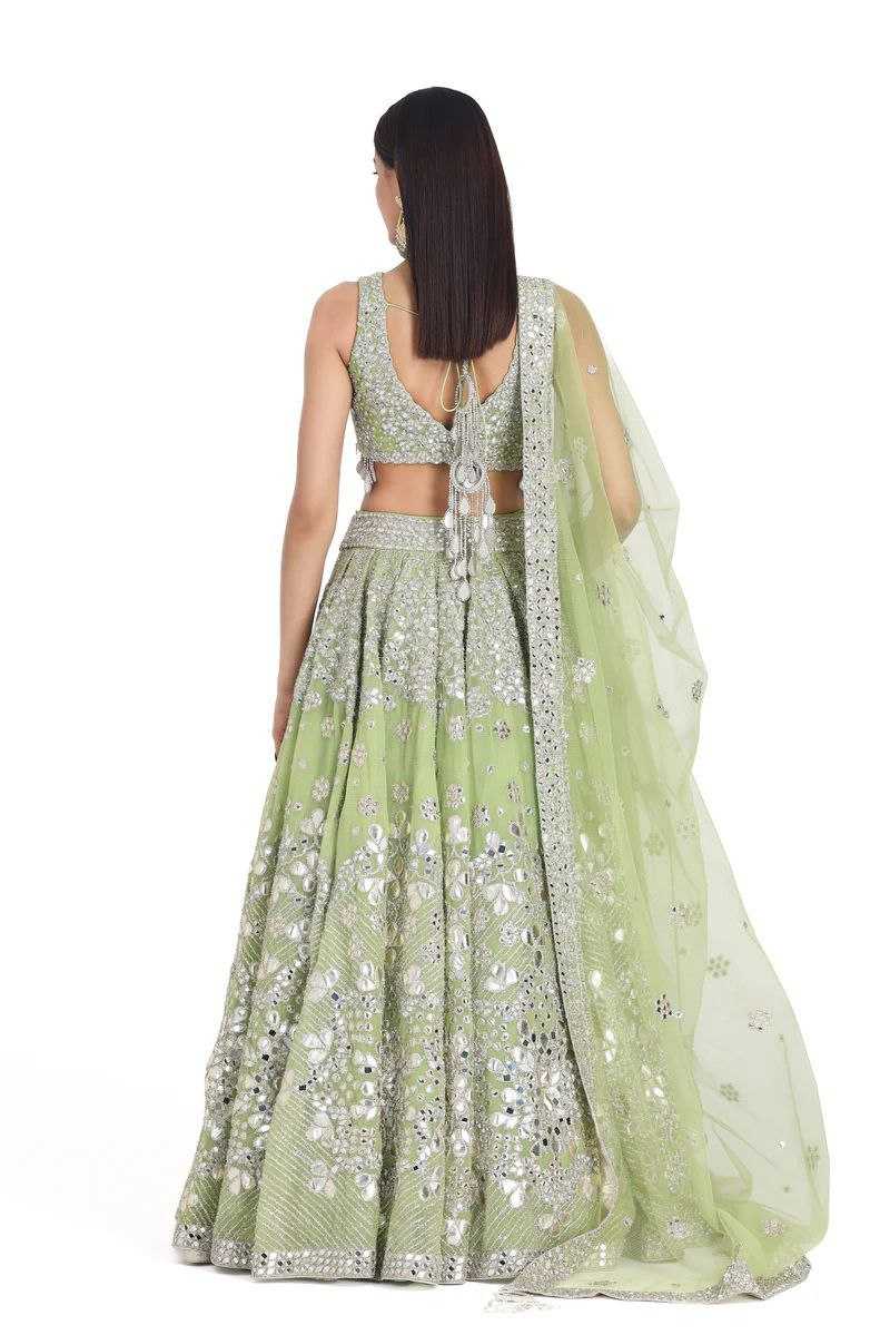 YNF FAUX GEORGETTE RIN121 1001 LEHENGAS WHOLESALE DESIGENR BRIDAL WEDDING GEORGETTE PECEPTION LEHENGAS MANUFACTURER - Deevit International