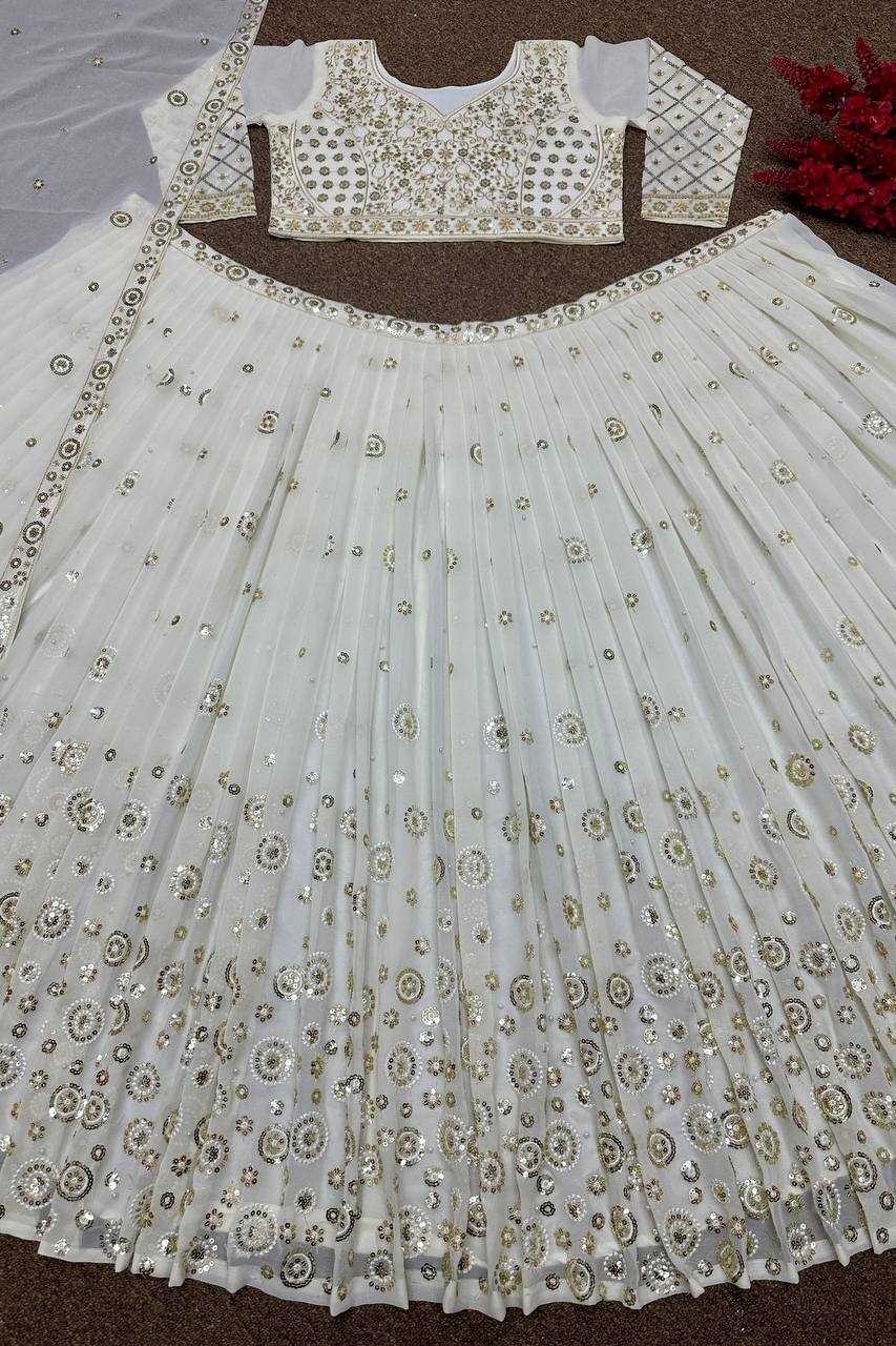 YNF GEORGETTE KESH228 551 LEHENGAS WHOLESALE DESIGENR GEORGETTE WEDDING EMBROIDERED WEDDING OUTFITS LEHENGAS MANUFACTURER - Deevit International