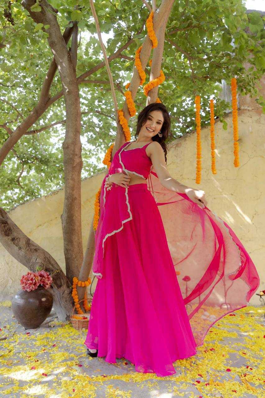 YNF GEORGETTE KESH232 904 LEHENGAS WHOLESALE FANCY GEORGETTE PINK LEHENGAS MANUFACTURER - Deevit International