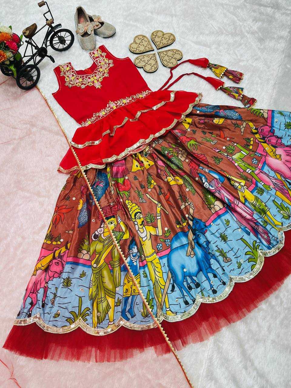 YNF GEORGETTE RIN154 189 KIDS WEAR WHOLESALE KIDS LEHENGA KIDS TRADITIONAL OUTFITS KIDS LEHENGA CHOLI KIDS FESTIVE WEAR KIDS WEDDING OUTFITS MANUFACTURER