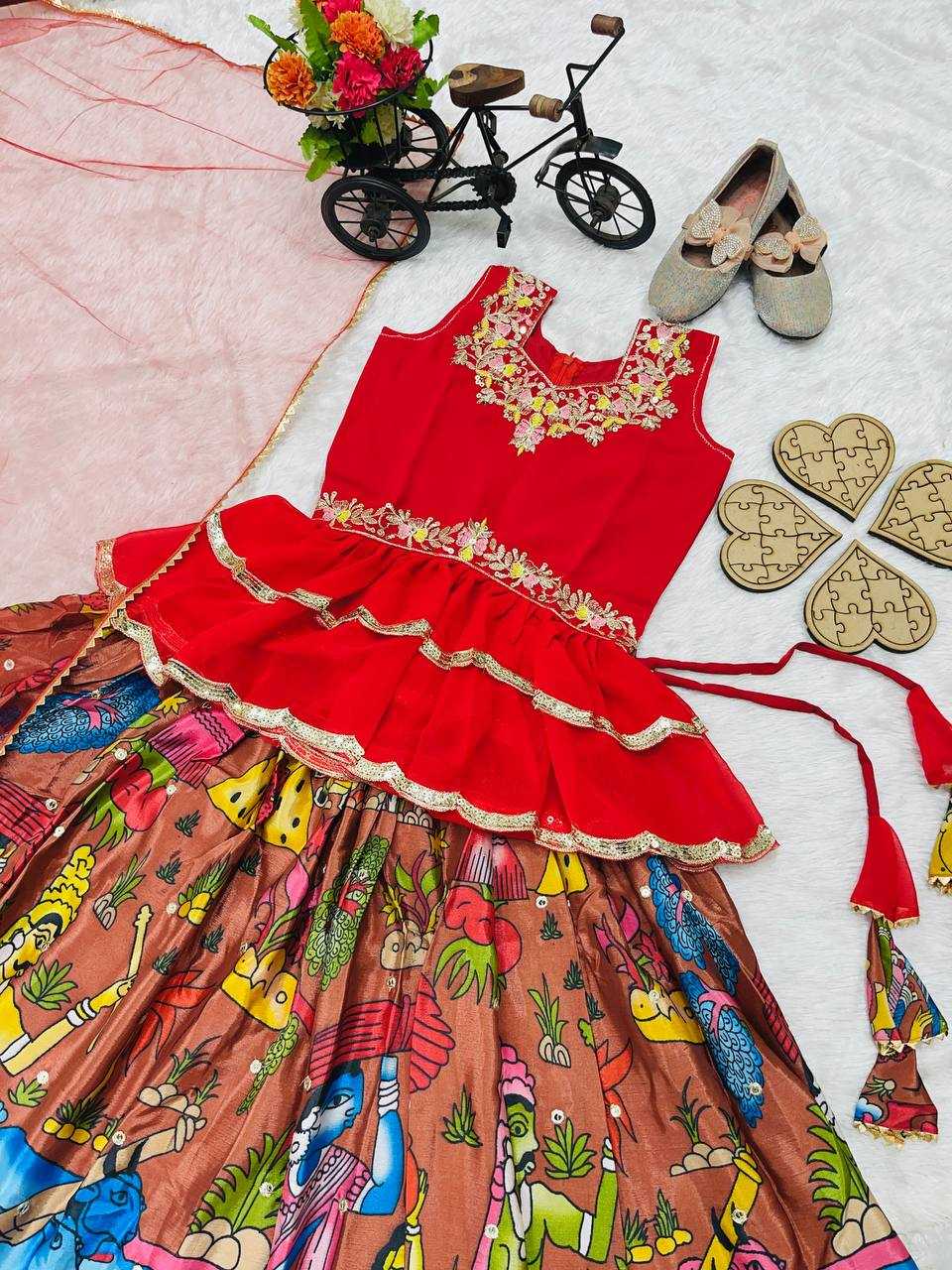 YNF GEORGETTE RIN154 189 KIDS WEAR WHOLESALE KIDS LEHENGA KIDS TRADITIONAL OUTFITS KIDS LEHENGA CHOLI KIDS FESTIVE WEAR KIDS WEDDING OUTFITS MANUFACTURER