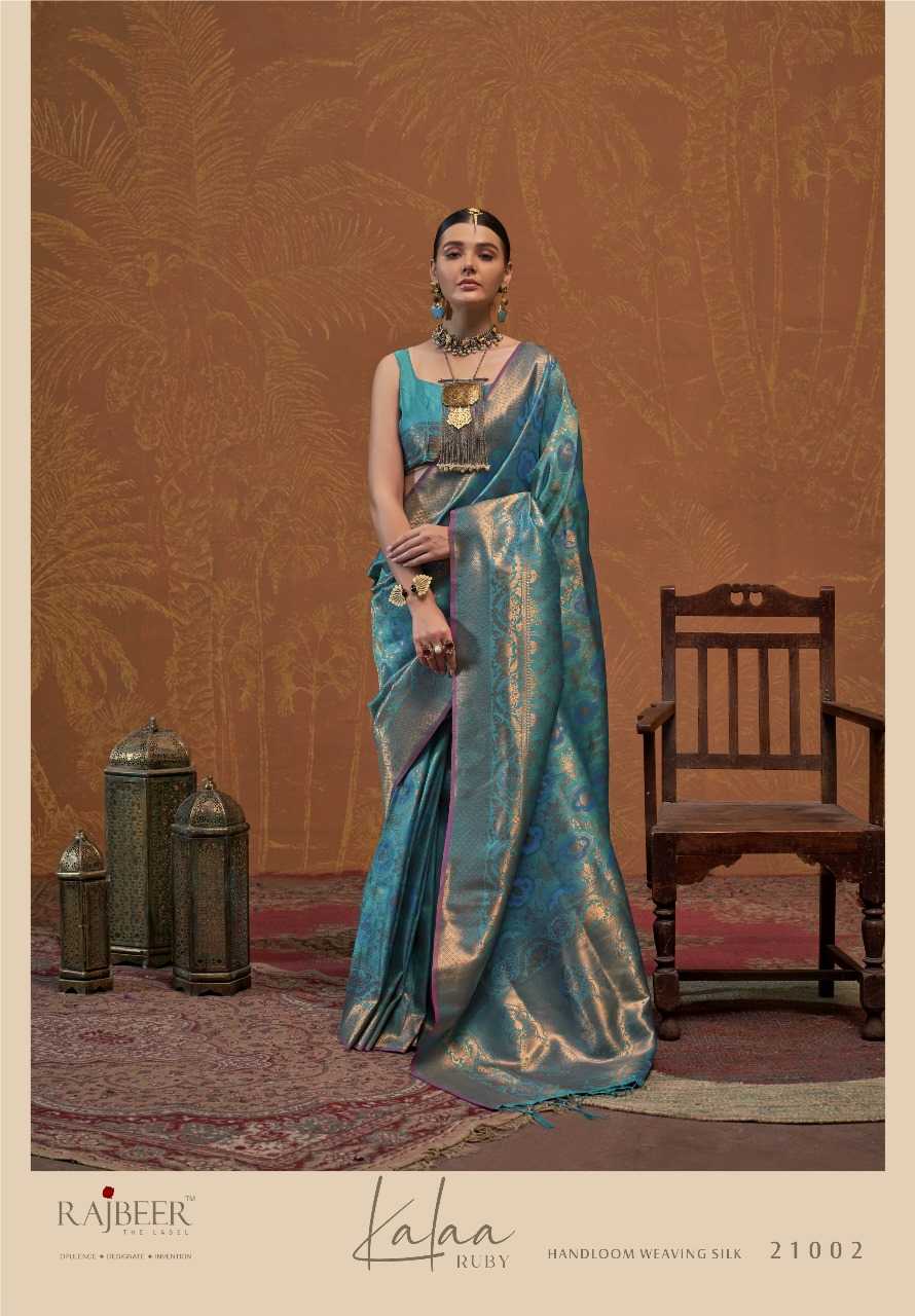 YNF HANDLOOM SILK RAJBEER KESH235 KALAA-RUBY CLOTHING BRANDS WHOLESALE SAREES MANUFACTURER - Deevit International