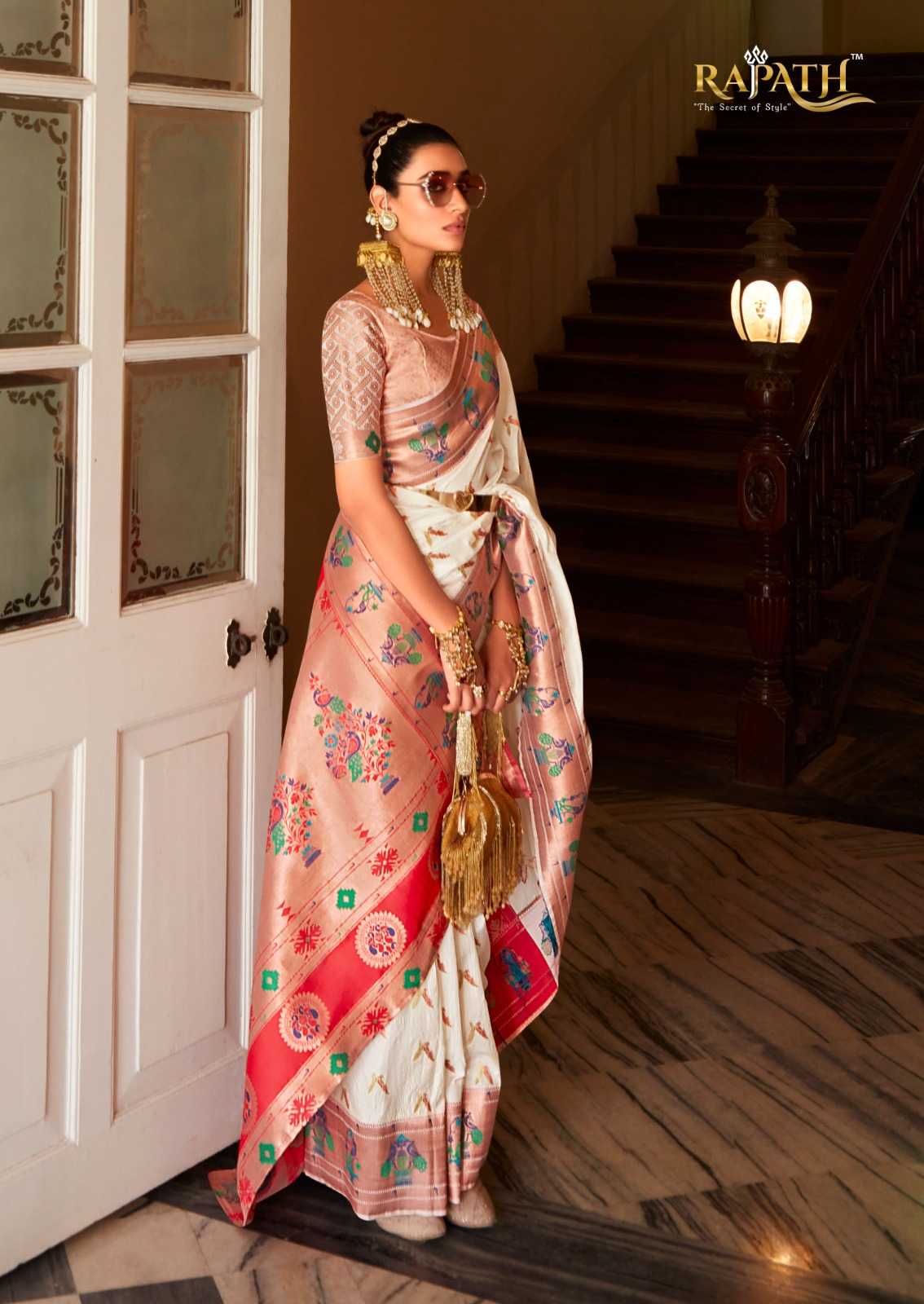 YNF HEAVY SILK RAJPATH KESH235 RajYog CLOTHING BRANDS WHOLESALE SAREES MANUFACTURER - Deevit International