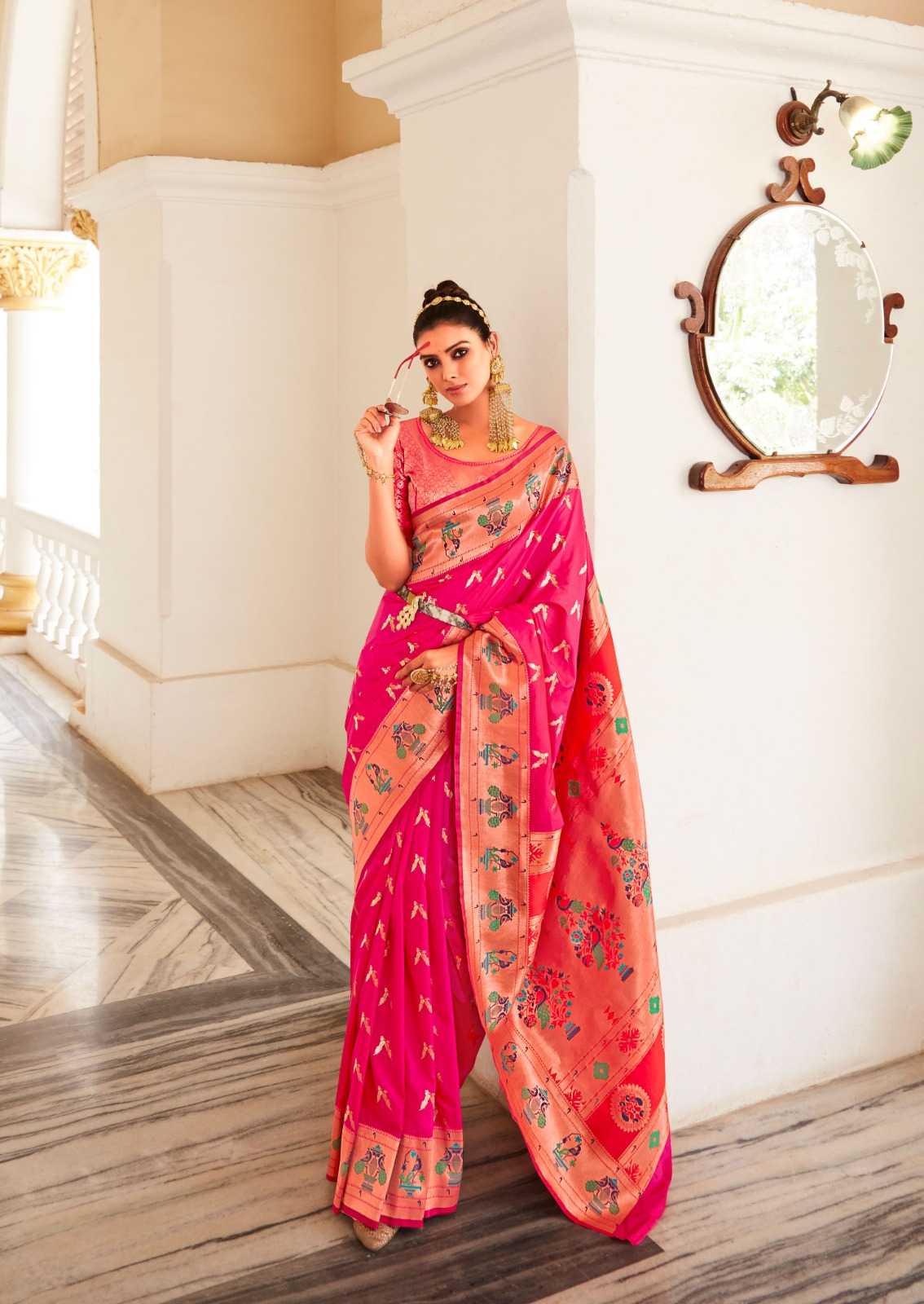 YNF HEAVY SILK RAJPATH KESH235 RajYog CLOTHING BRANDS WHOLESALE SAREES MANUFACTURER - Deevit International