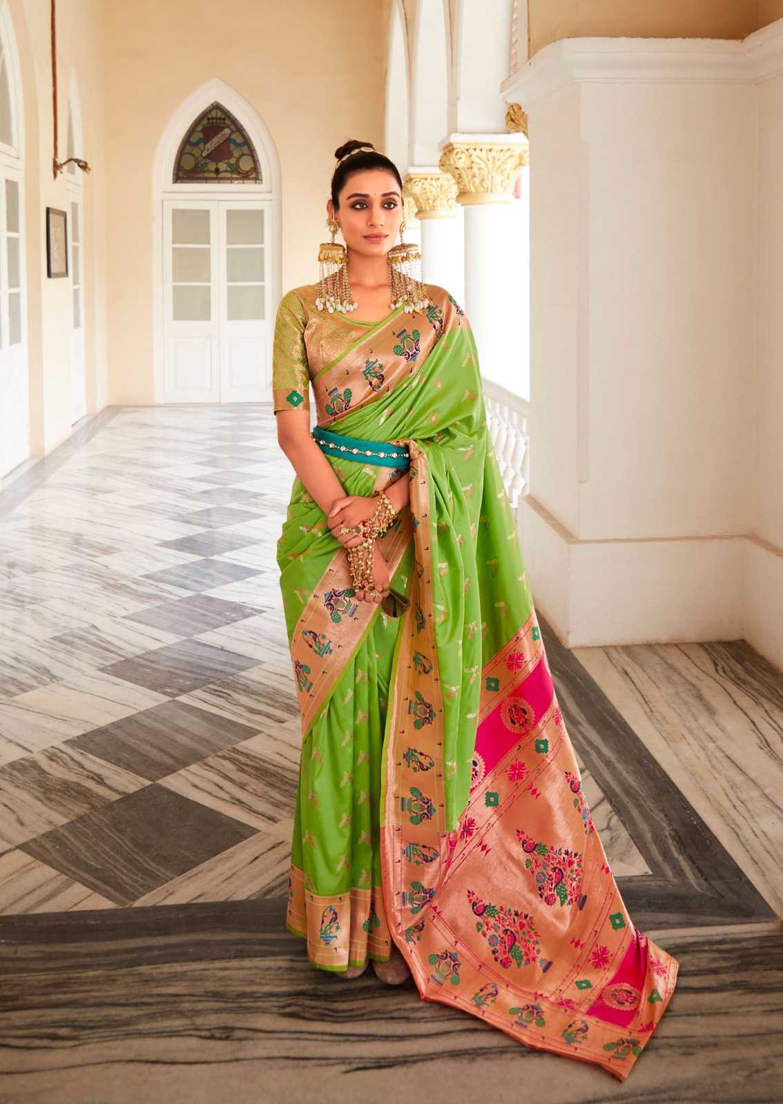 YNF HEAVY SILK RAJPATH KESH235 RajYog CLOTHING BRANDS WHOLESALE SAREES MANUFACTURER - Deevit International