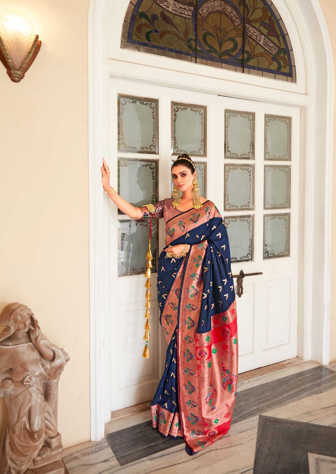 YNF HEAVY SILK RAJPATH KESH235 RajYog CLOTHING BRANDS WHOLESALE SAREES MANUFACTURER - Deevit International