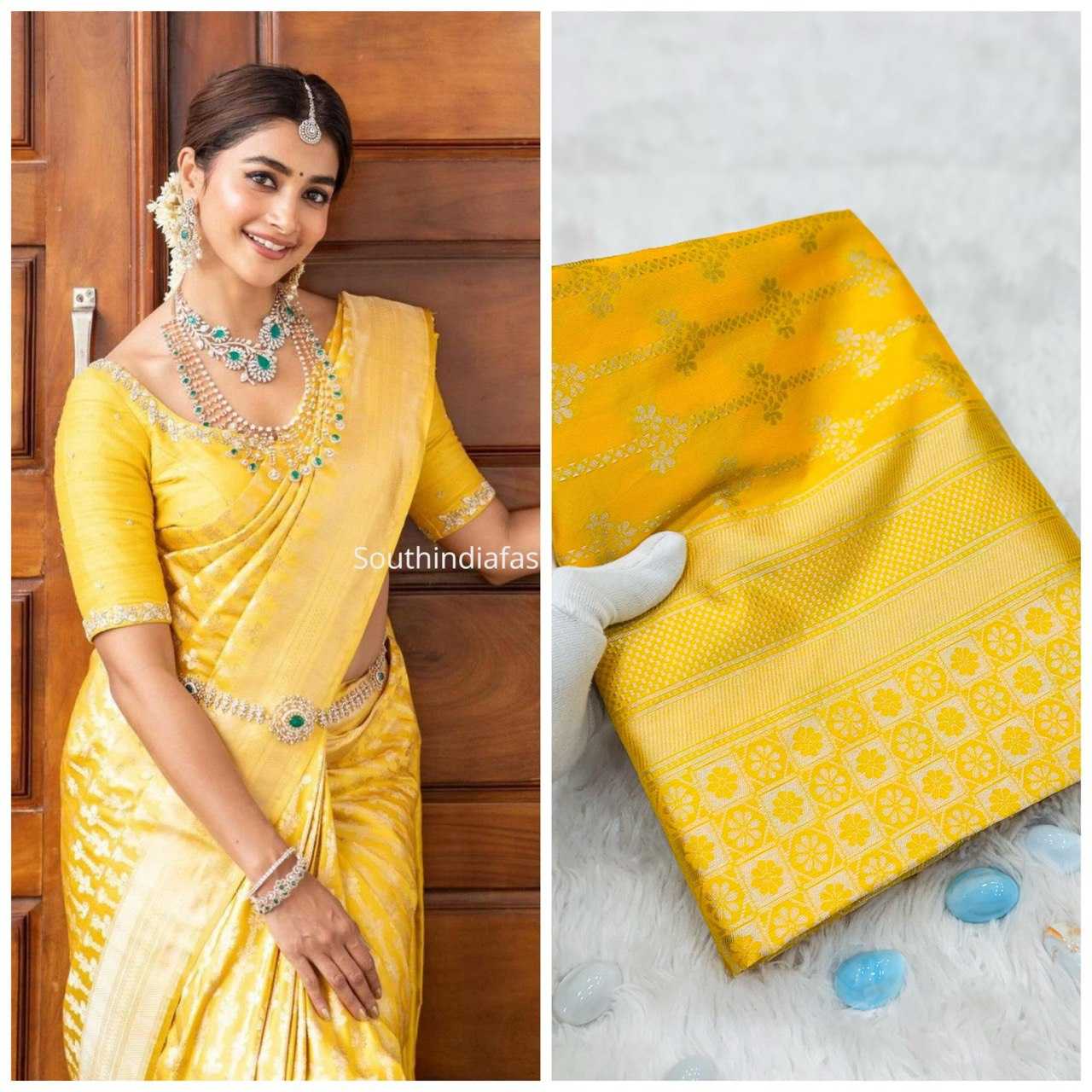 YNF LICHI SILK KESH162 VRT98 SAREES WHOLESALE DOLA SILK PURE ZARI SILK YELLOW SILK SAREES MANUFACTURER